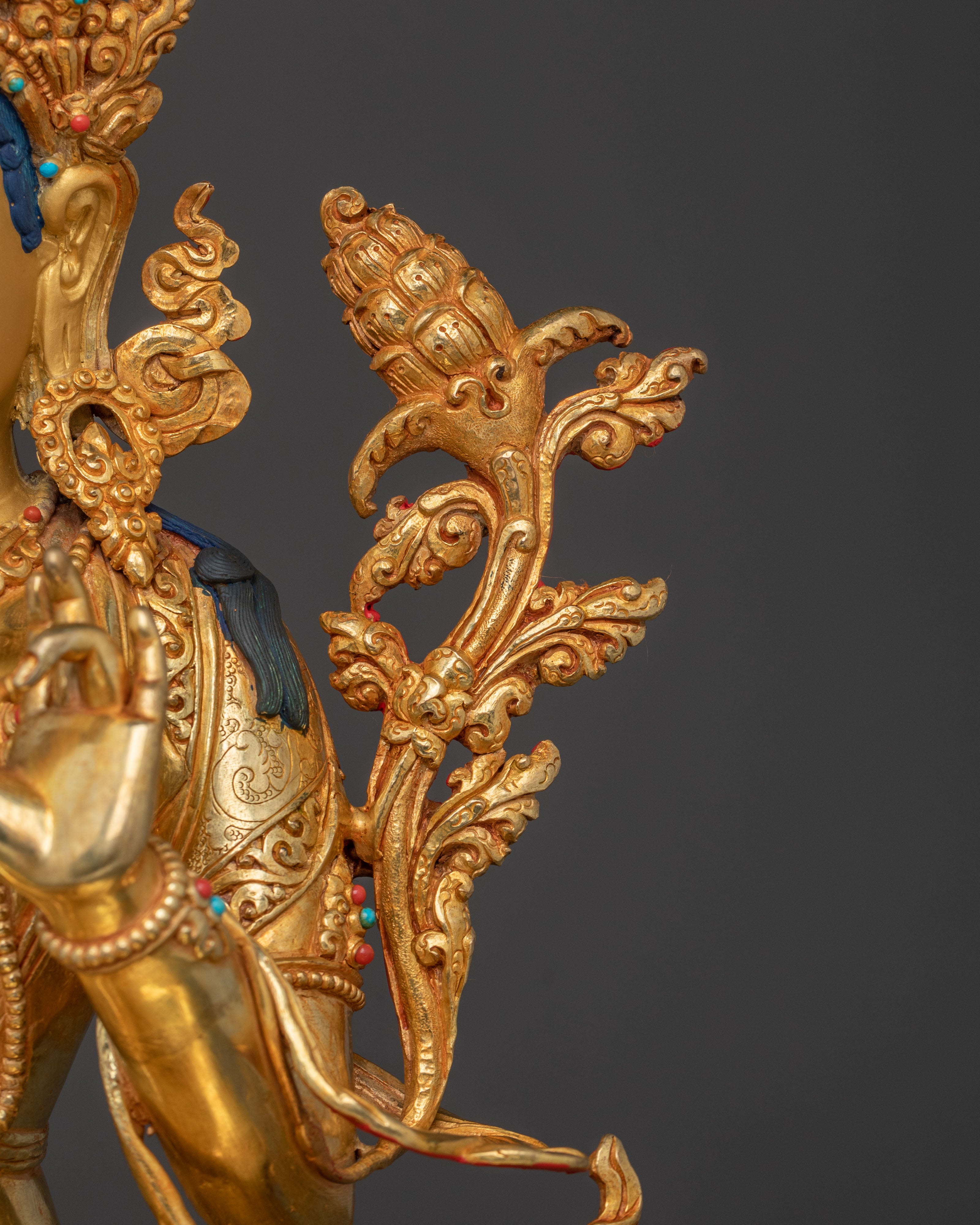 Goddess Green Tara Sacred Statue | Spiritual Icon for Altar