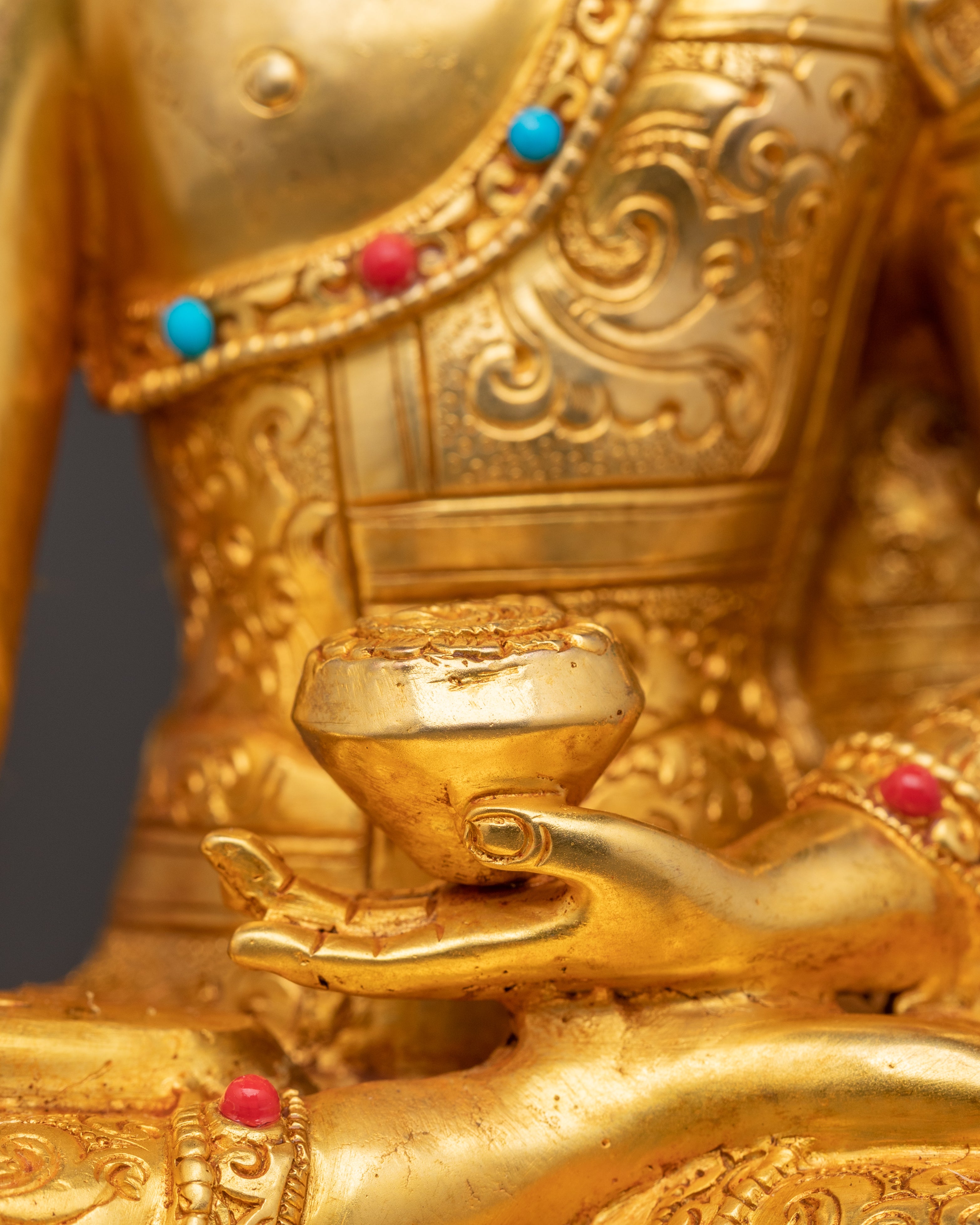 Handcrafted Golden Statue Set of Five Dhyani Buddhas