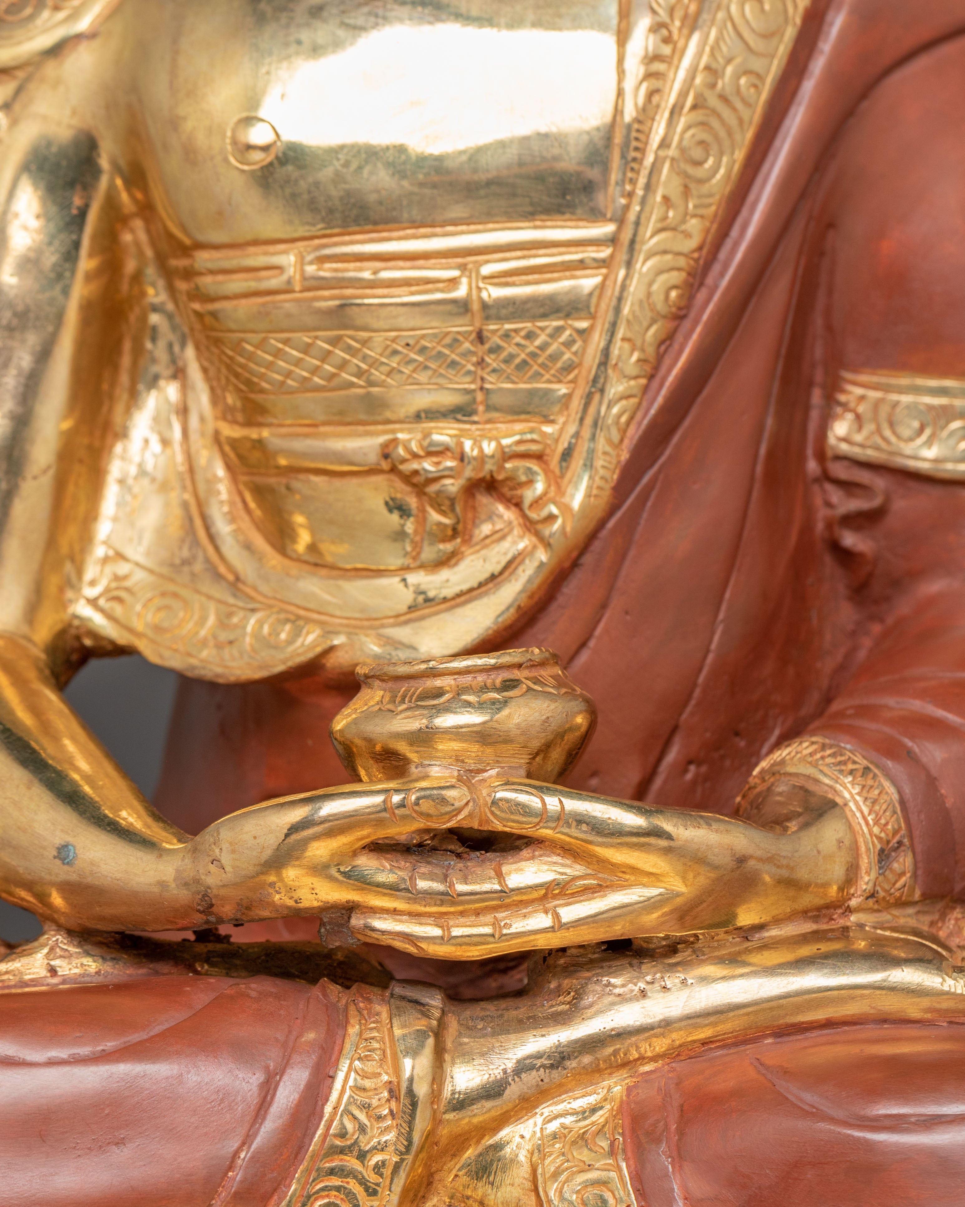 Amitabha Buddha Oxidized Copper Body Statue | Western Pure Land Deity