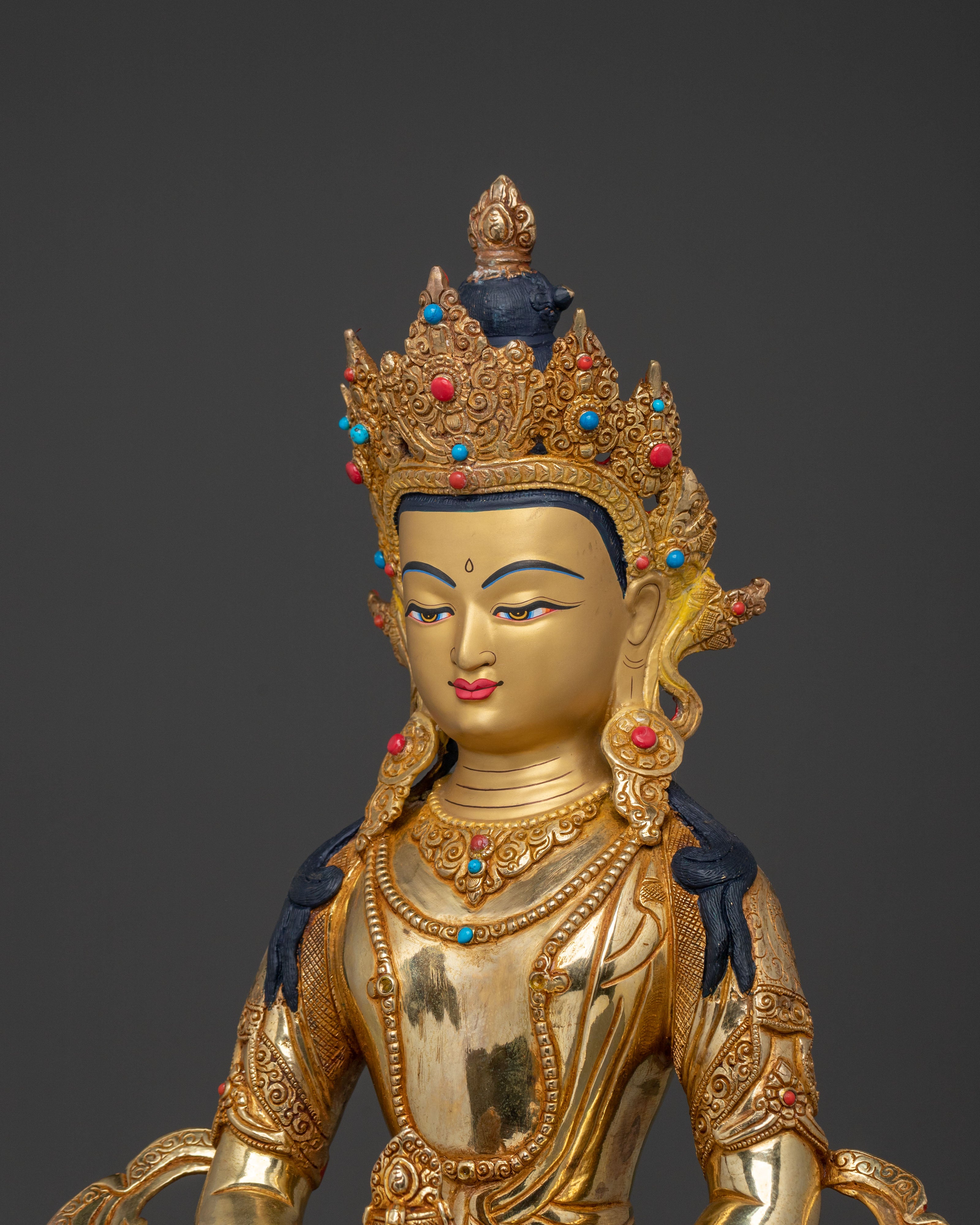 Tibetan Amitayus Long Life Buddha Statue | Himalayan Buddhist Art