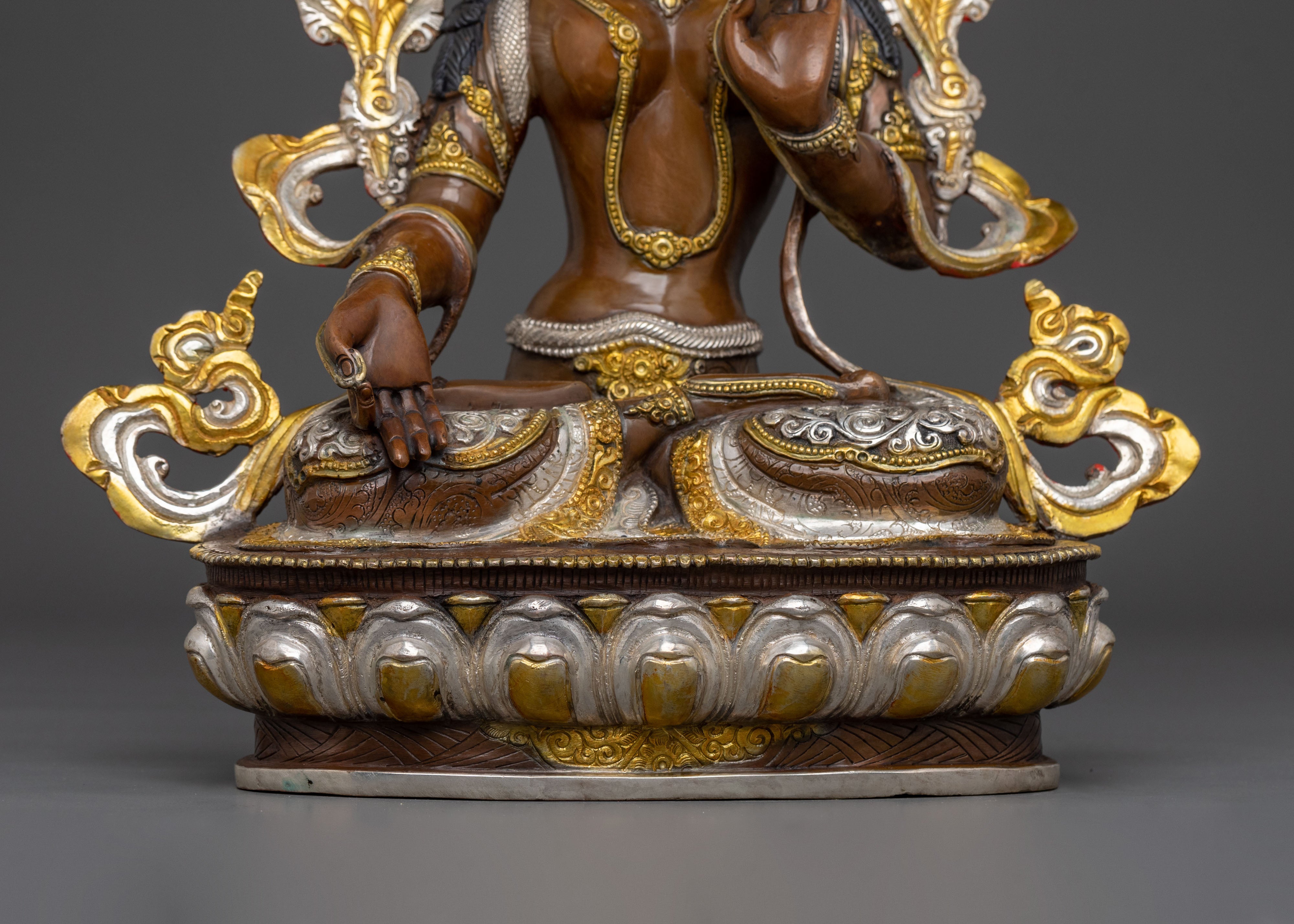 Exquisite Hand Carved White Tara Statue | Goddess of Long Life and Wisdom