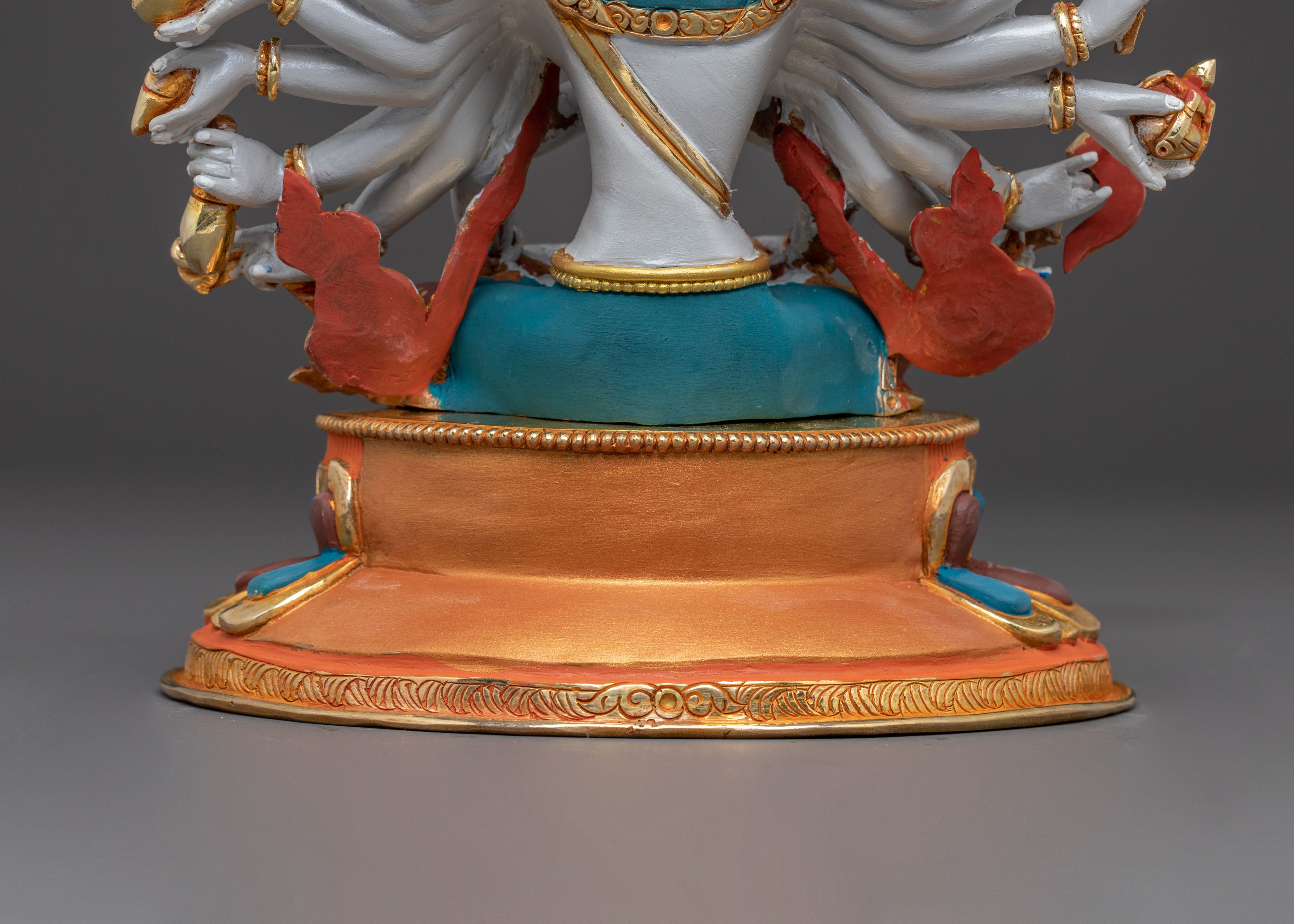 Compassion Goddess Cundi Statue – Handcrafted Gilded Copper Statue