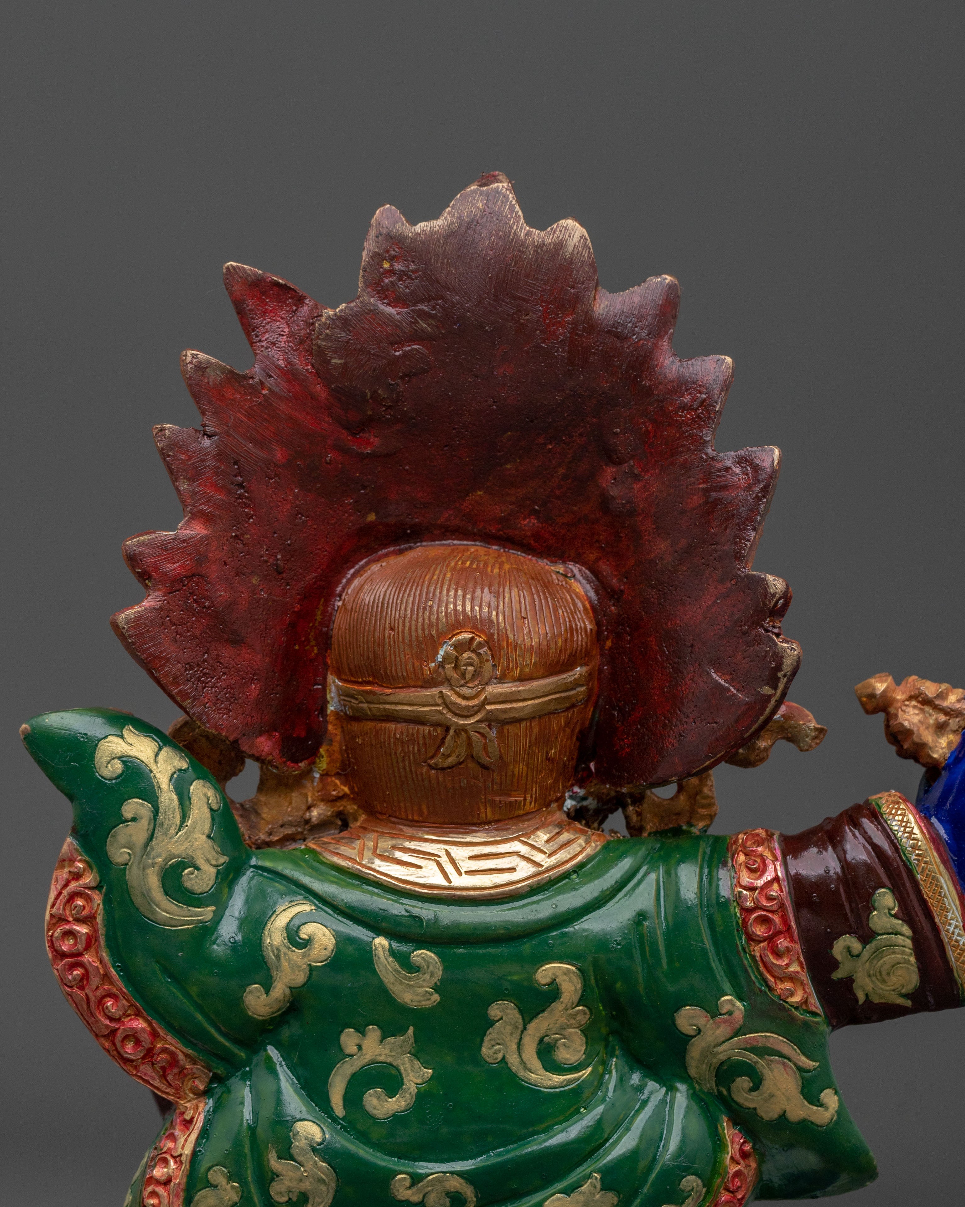 Traditional Mahakala Bernakchen Sculpture | Wrathful Dharma Protector
