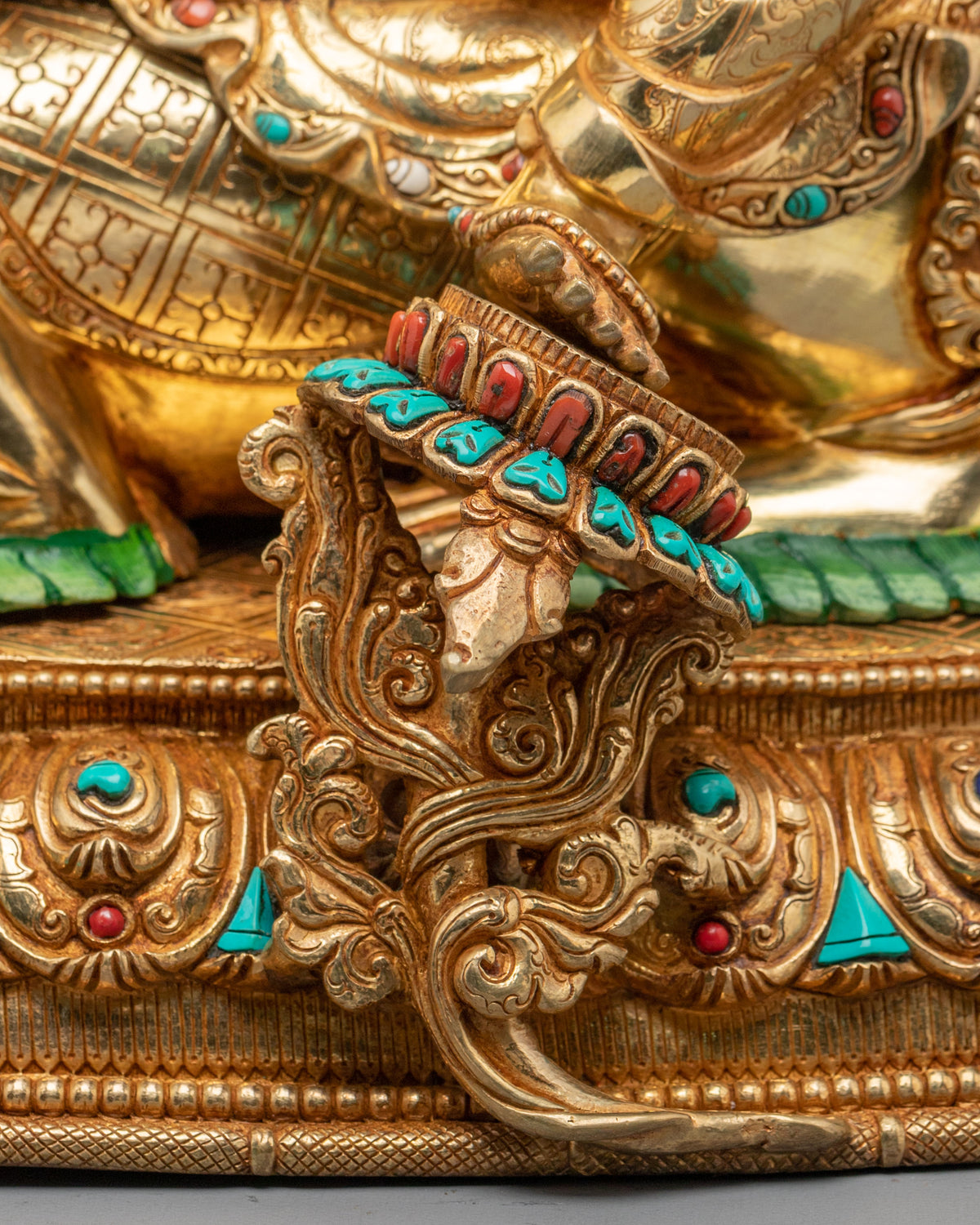 Simhanada Manjushri Sacred Buddhist Figurine | Home Decor