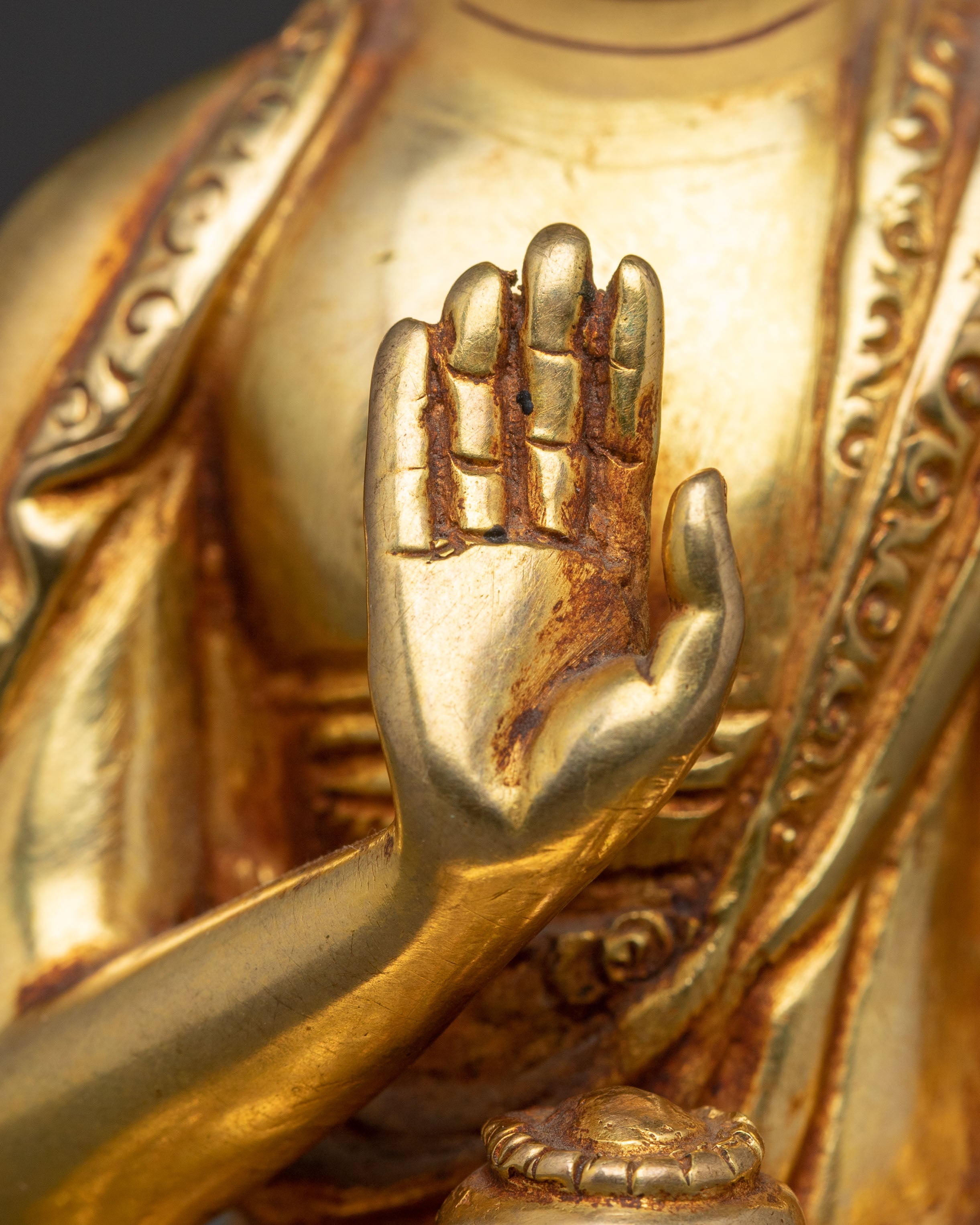 Amoghasiddhi Buddha Copper Statue | Nepalese Buddhist Art