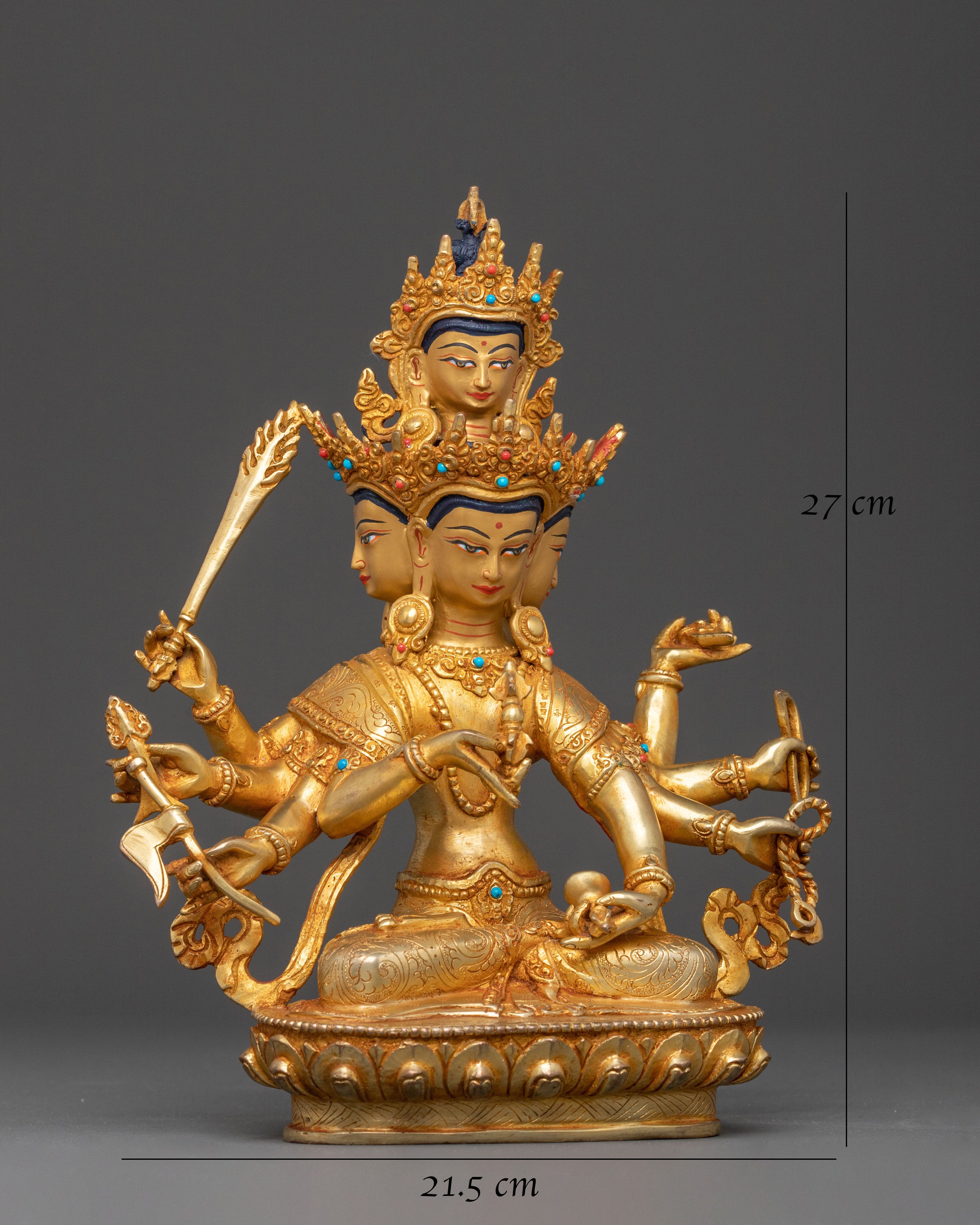 Maha Vajrasattva | 24K Gold Gilded Sculpture