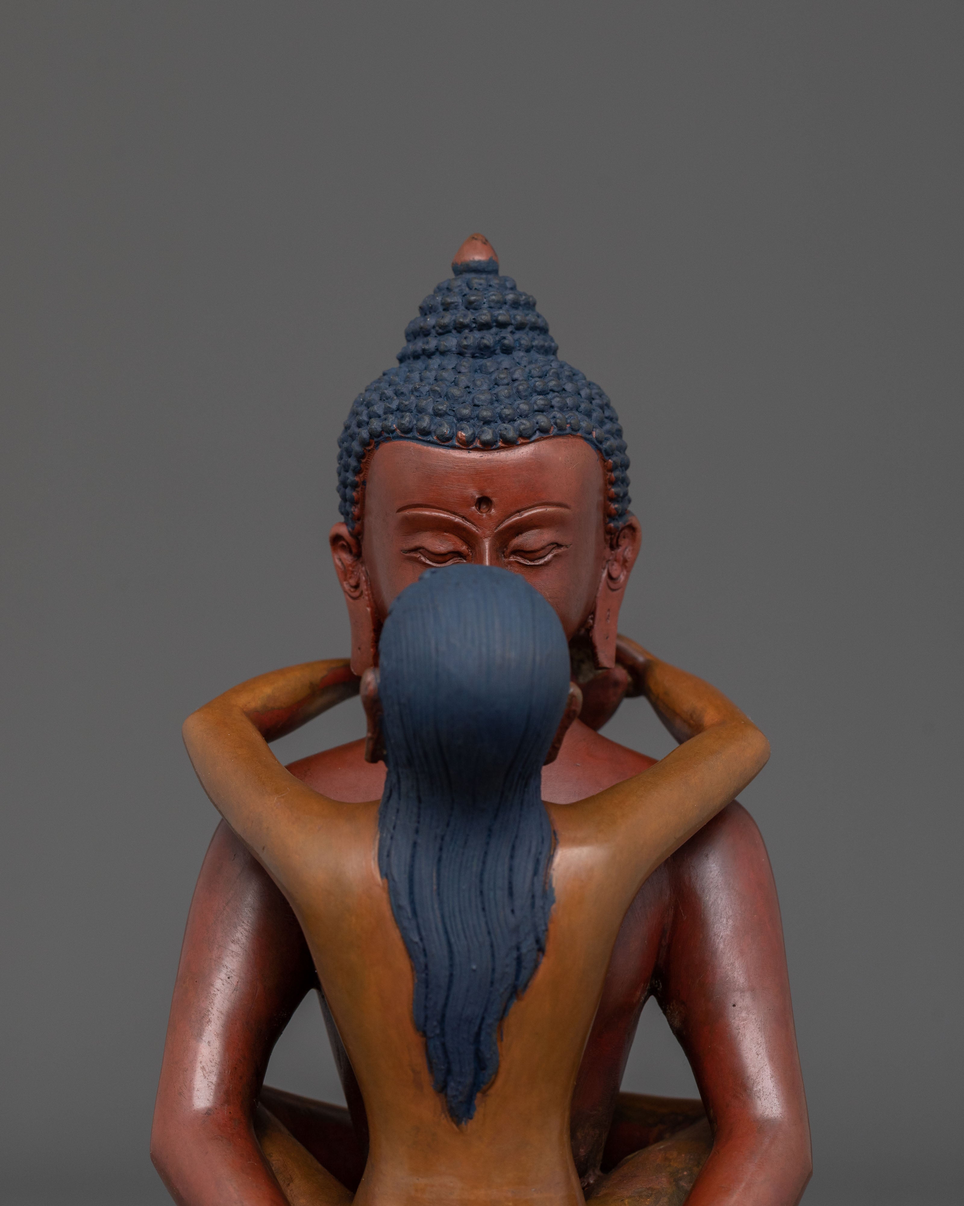 Samantabhadra with Consort Statue | Oxidized Copper Body