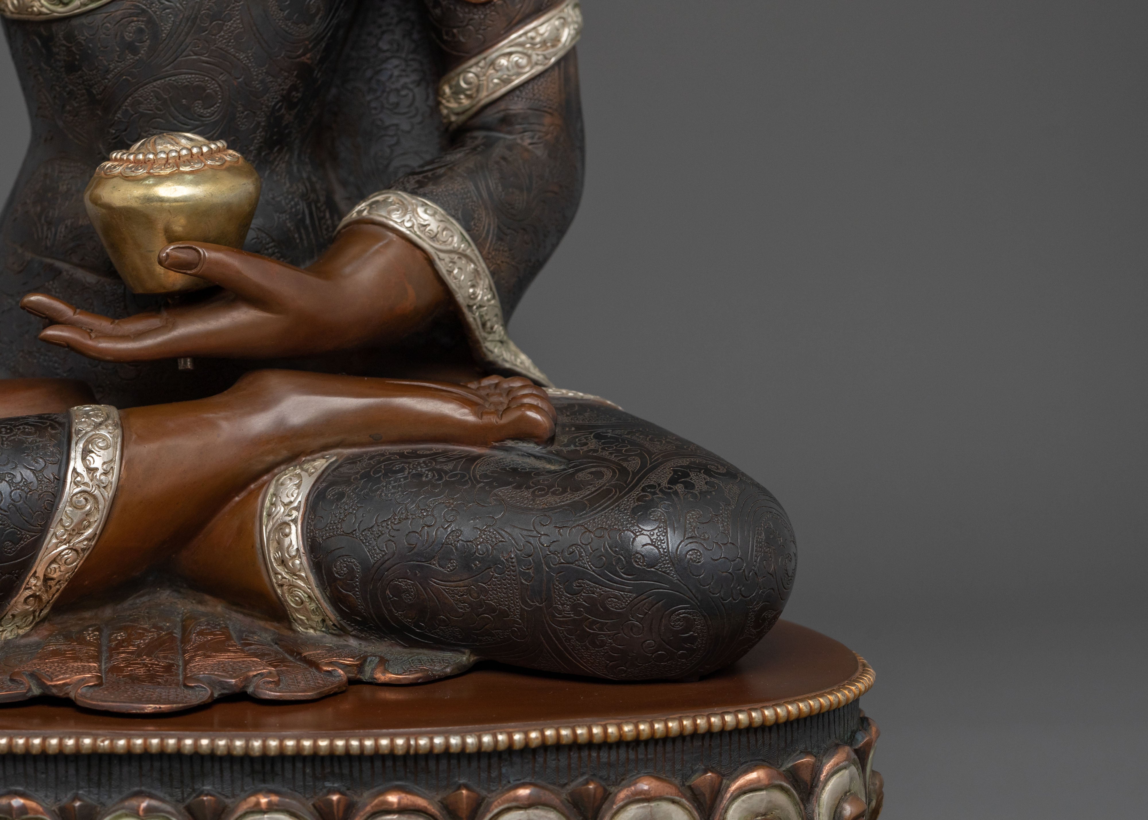 Hand Carved Sacred Shakyamuni Buddha Statue