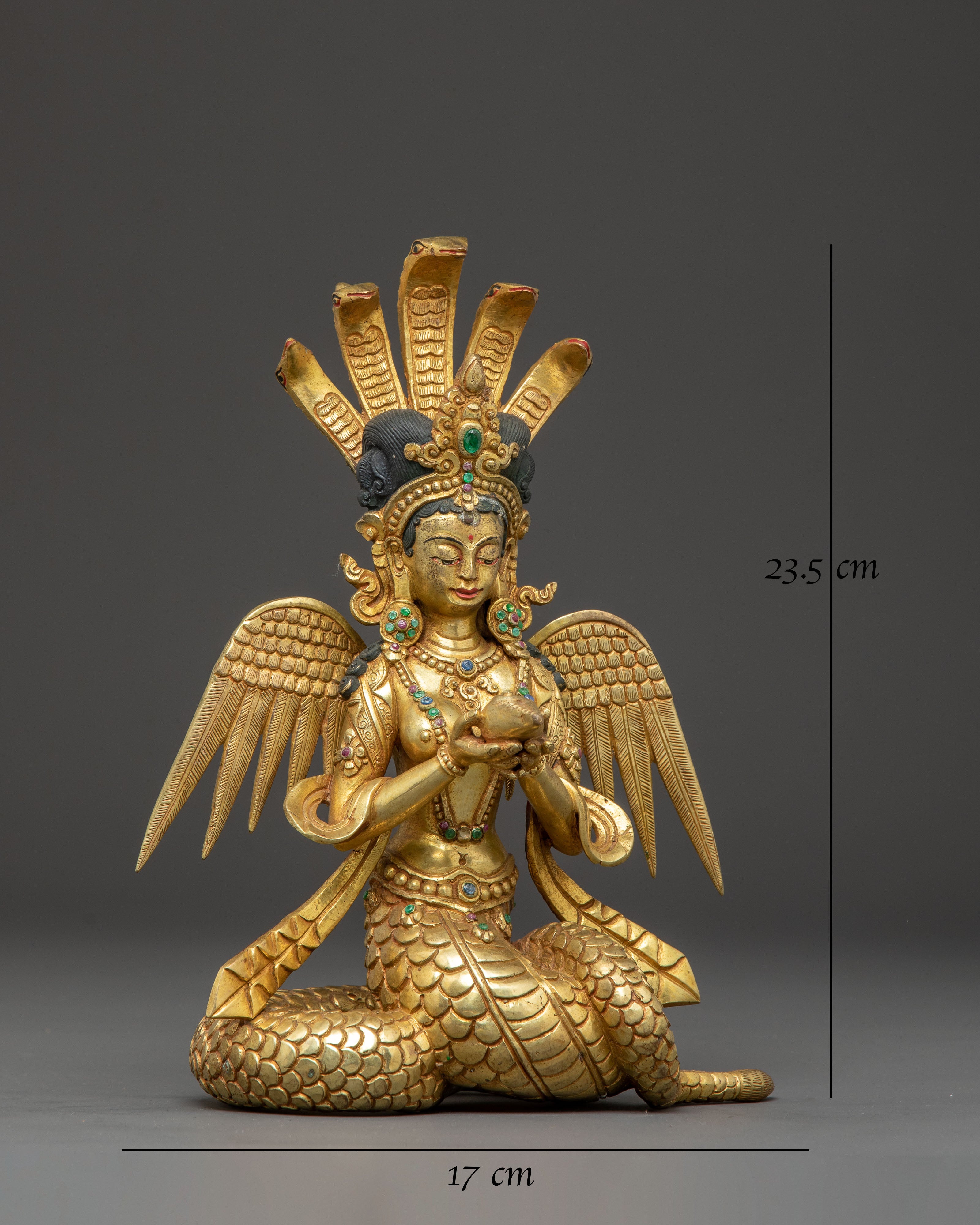 Handmade Nagkanya Copper Statue