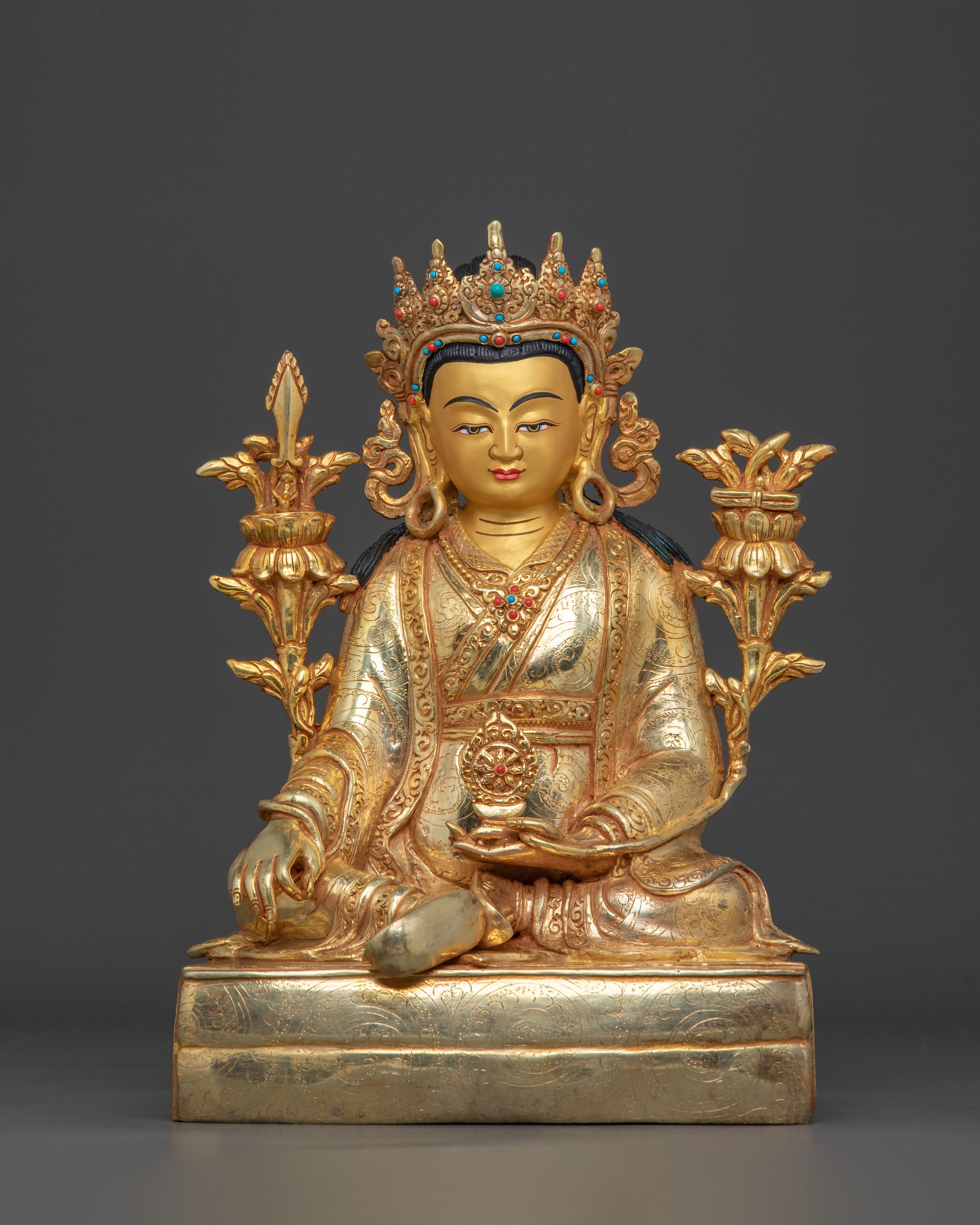 Trisong Detsen Statue | Tibetan Dharma King Sacred Sculpture