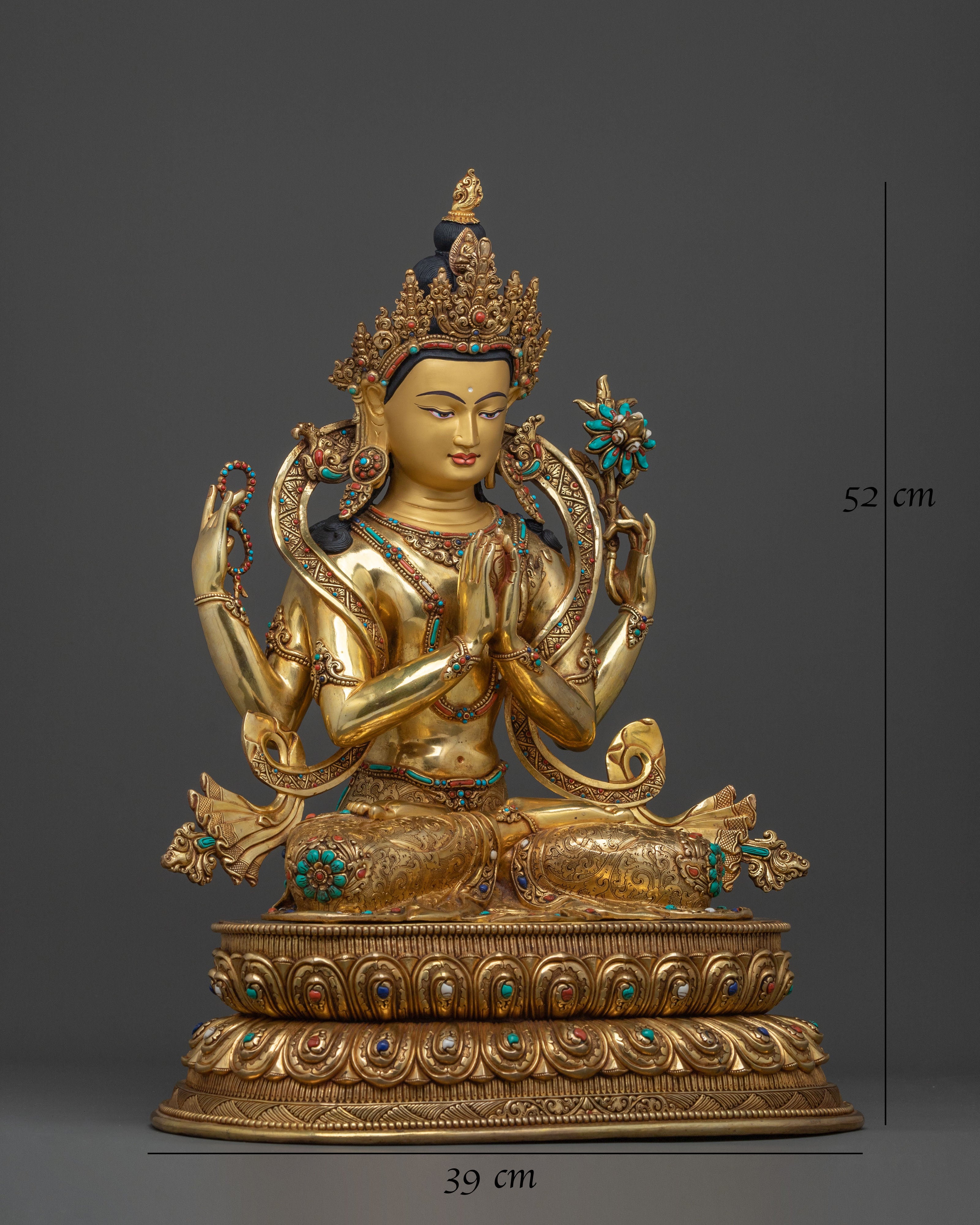 Tibetan Chenrezig Compassion Buddha Statue
