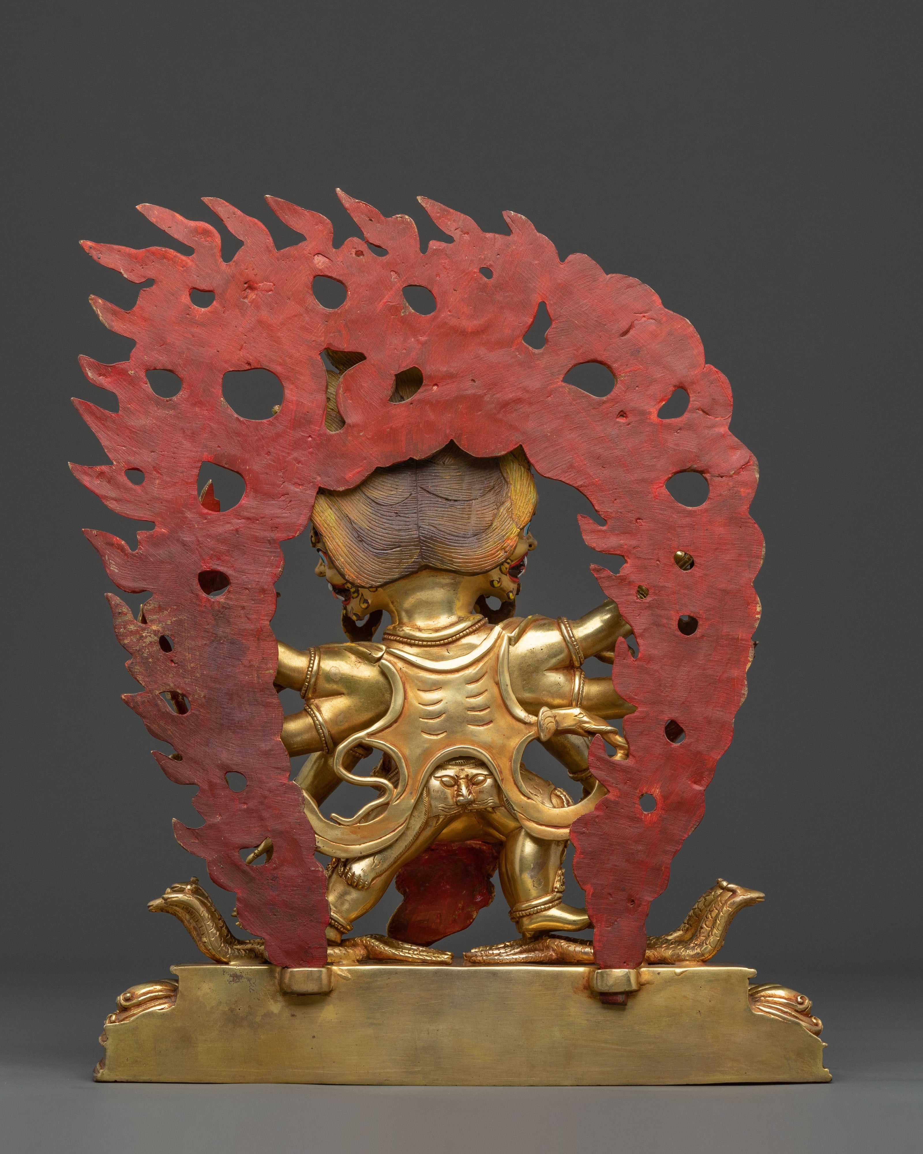 Hayagriva Sculpture: Fierce Protector in 24K Gold