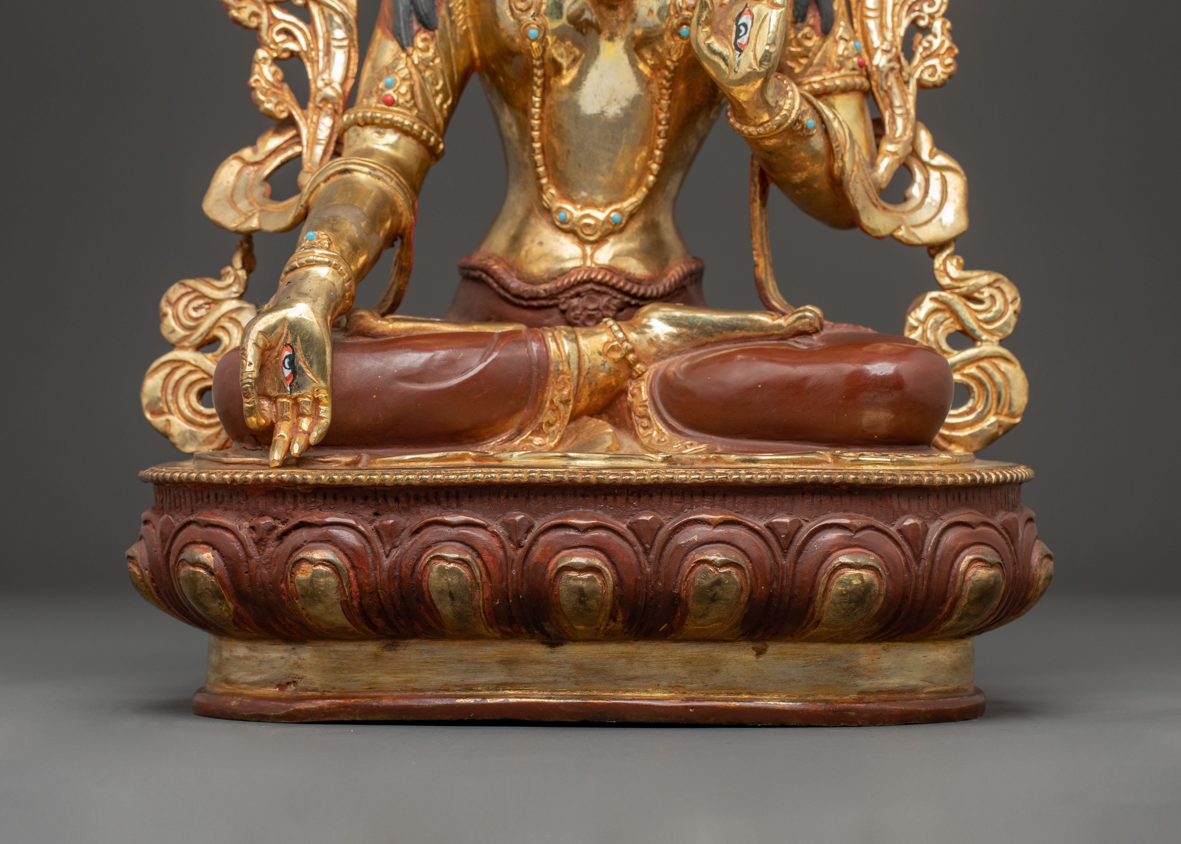 Sacred Feminine Goddess White Tara Statue | Healing Deity of Long Life