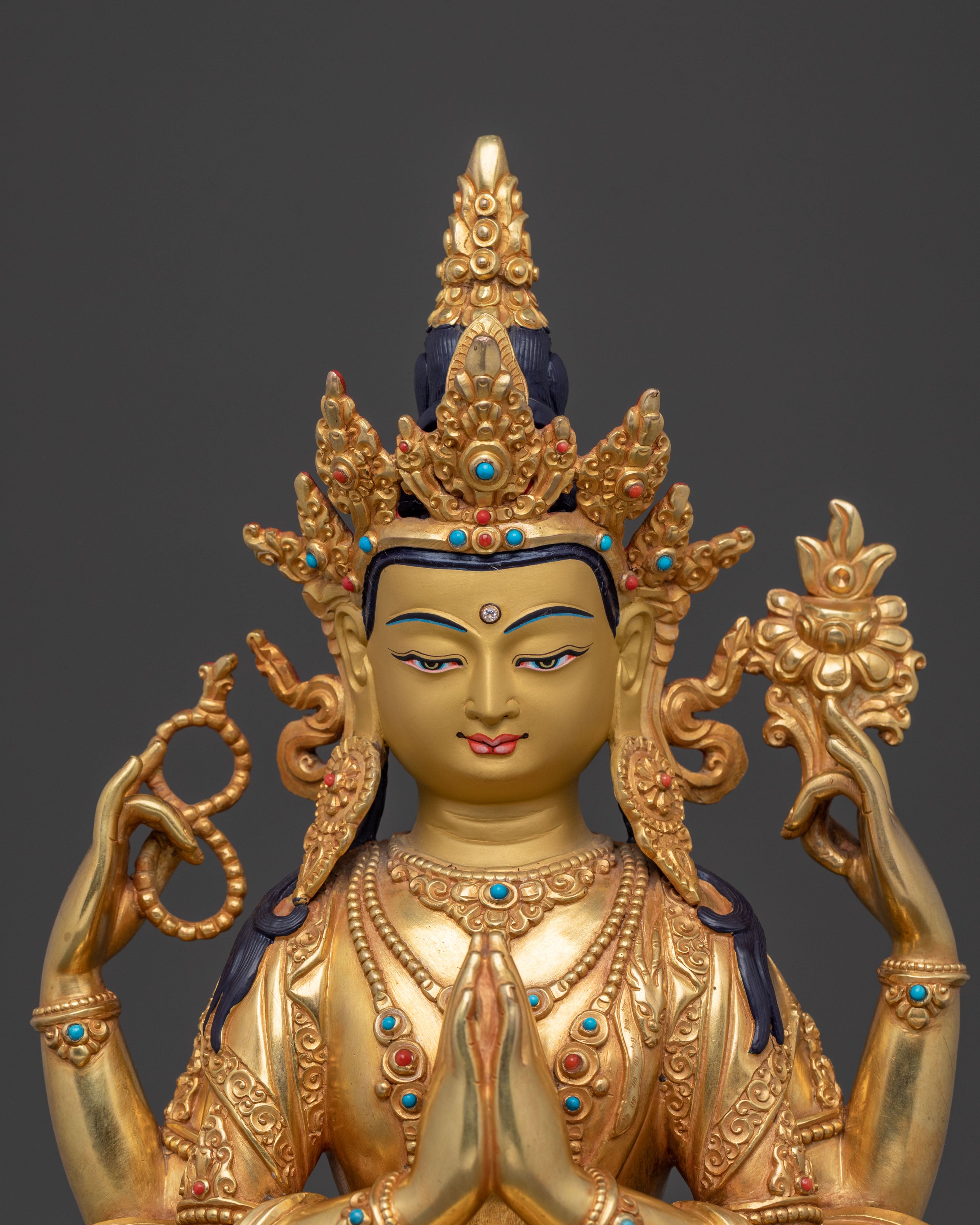 Four Armed Chenrezig Statue | Sacred Figure
