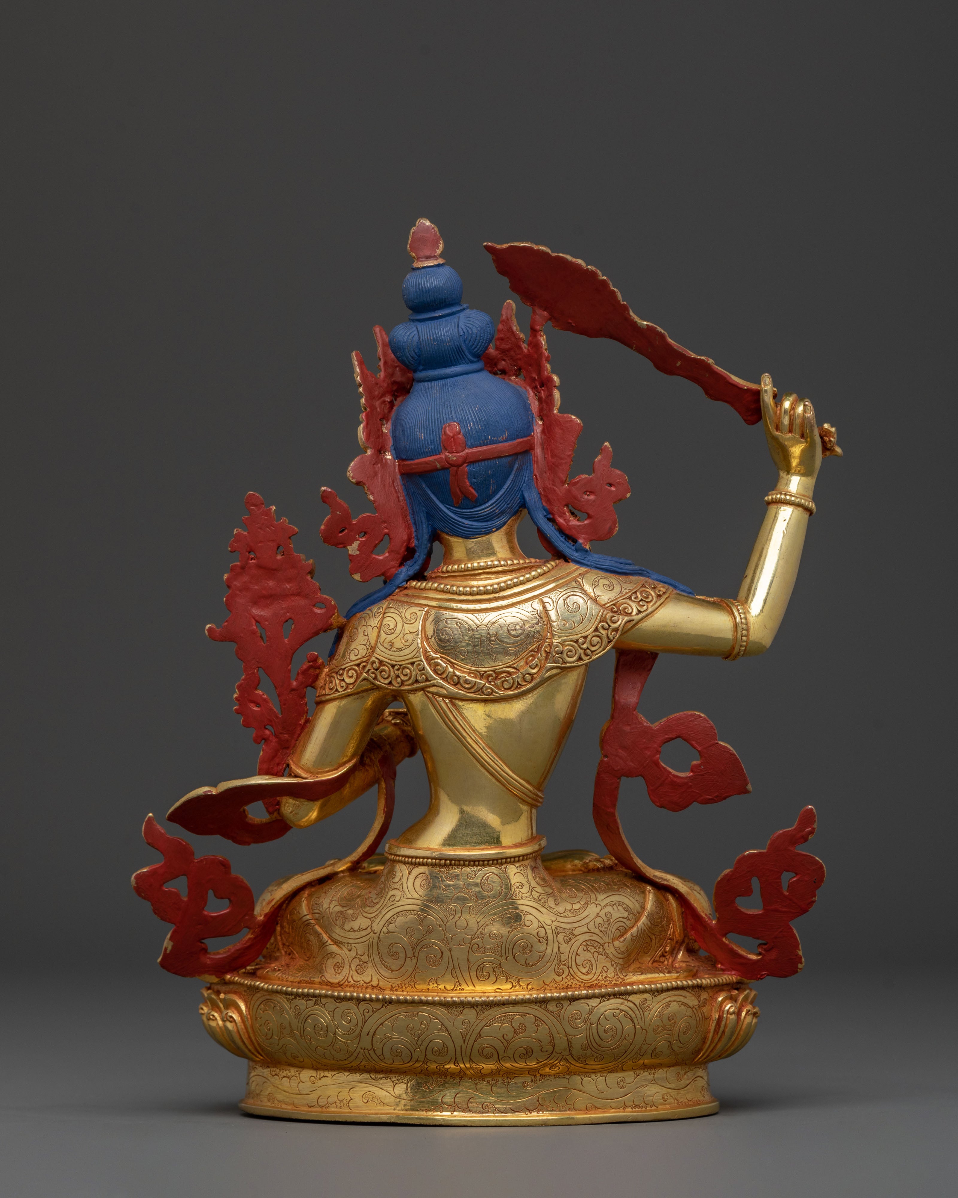 Manjushri Buddhist Figure | Handcrafted Wisdom Deity