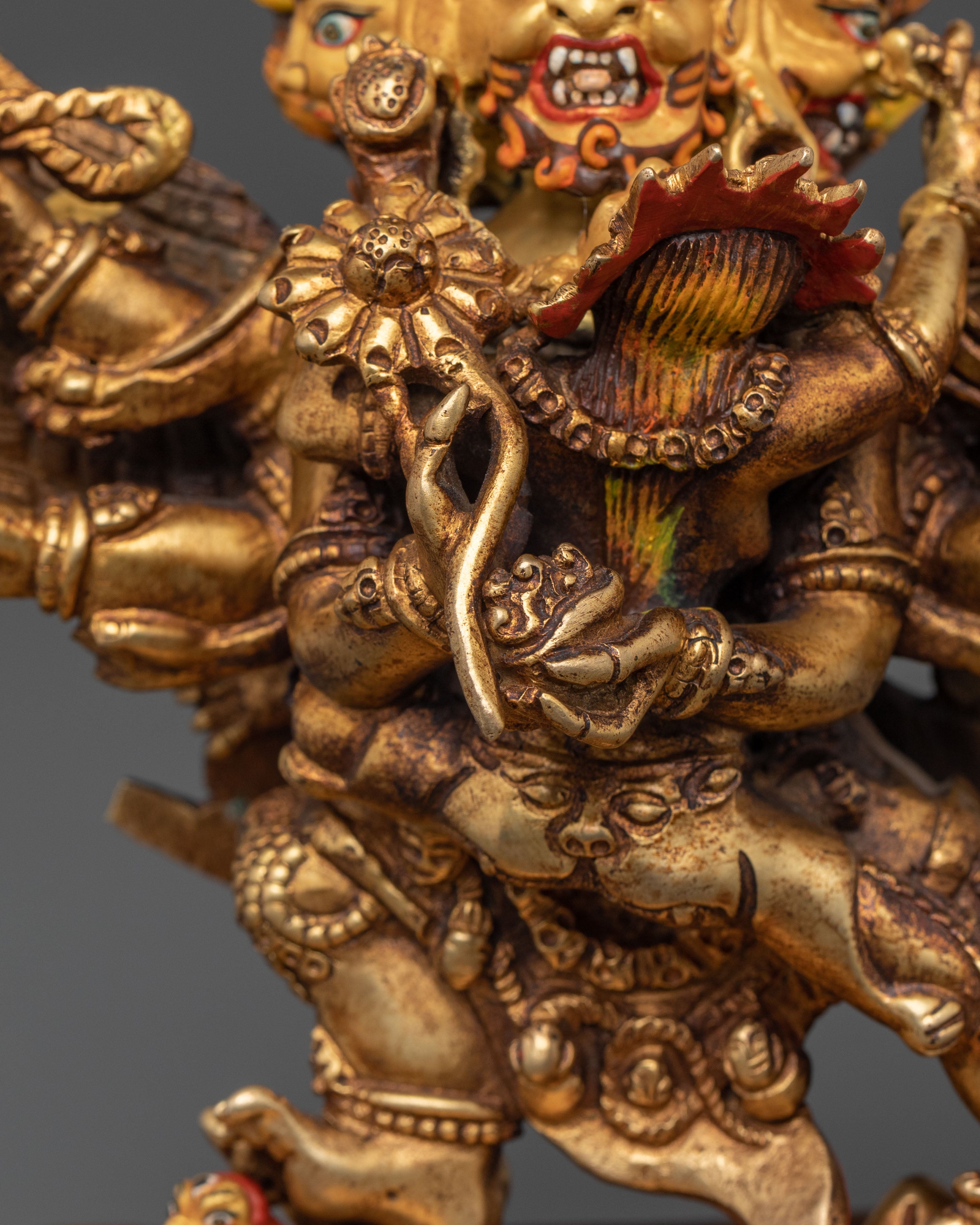 Hayagriva Spiritual Statue | 24K Gold Gilded Icon