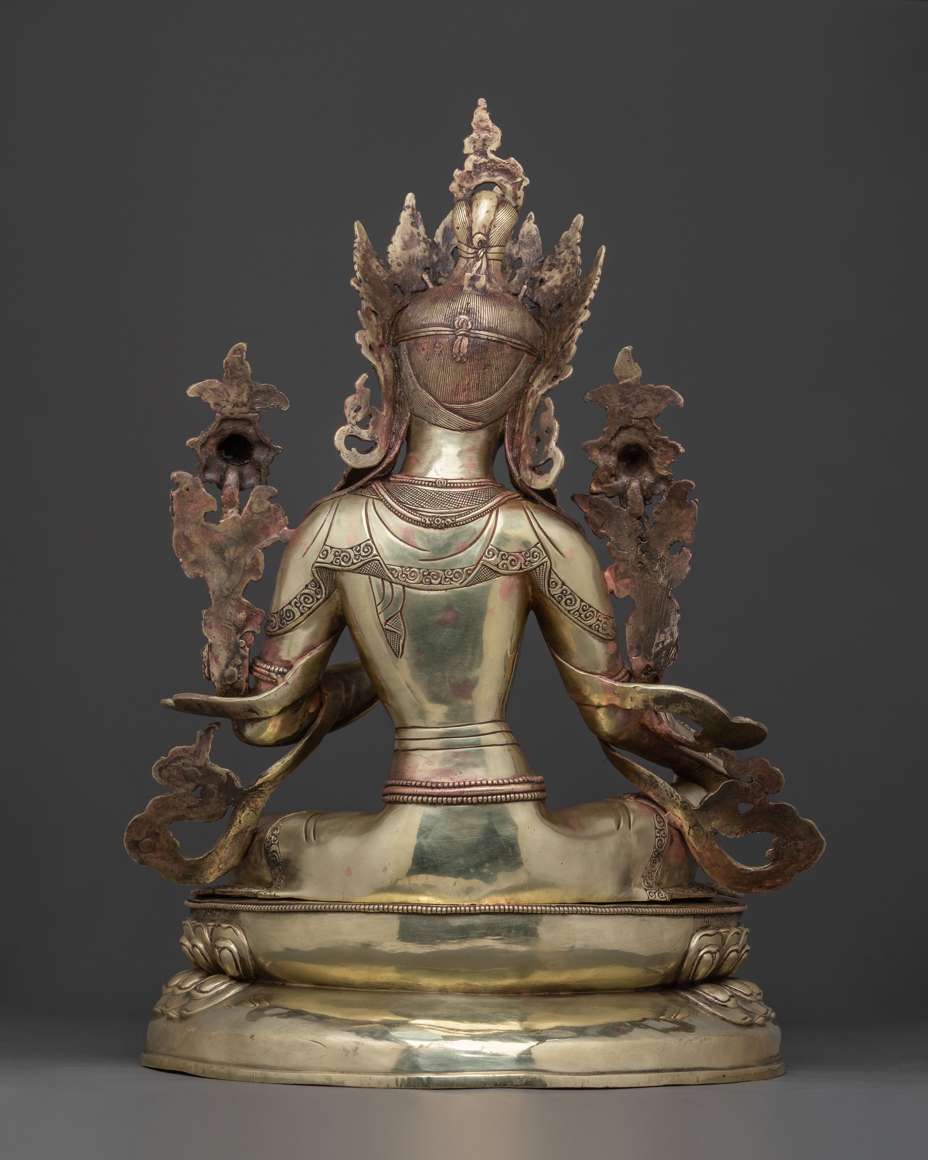 Green Tara Swift Statue: Copper Embodiment of Compassion