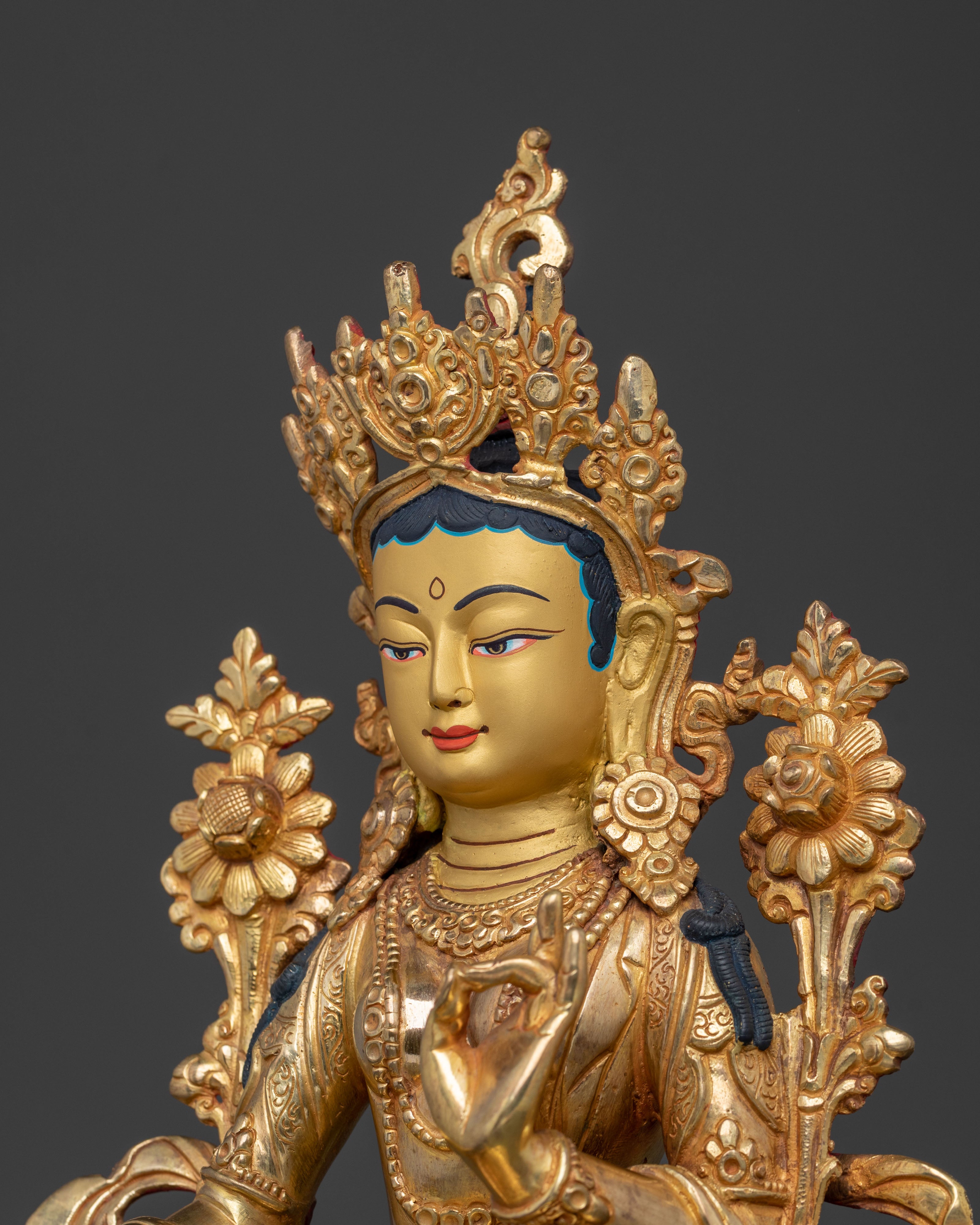 Handcrafted Green Tara Statue | Mother Figurine