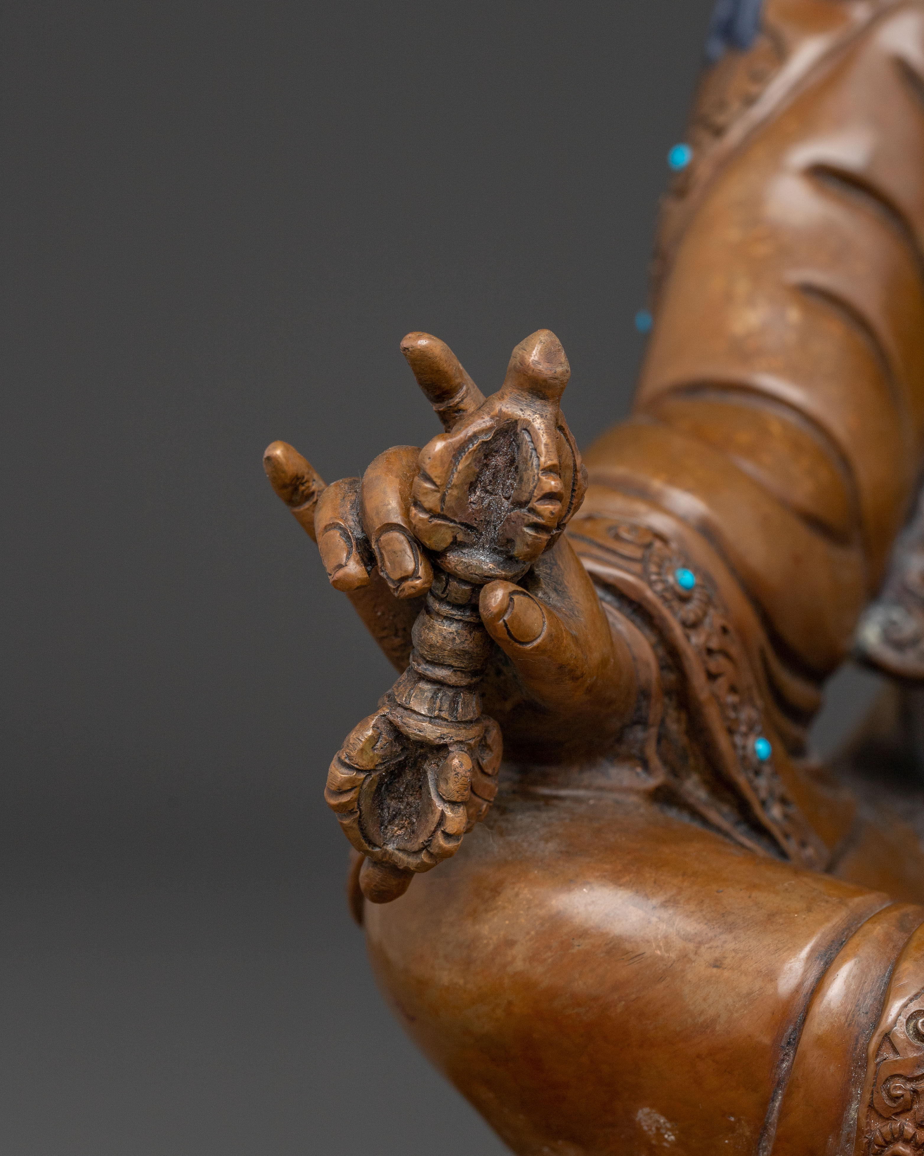 Tibetan Vajra Master Guru Rinpoche Statue | Spiritual Altar Piece