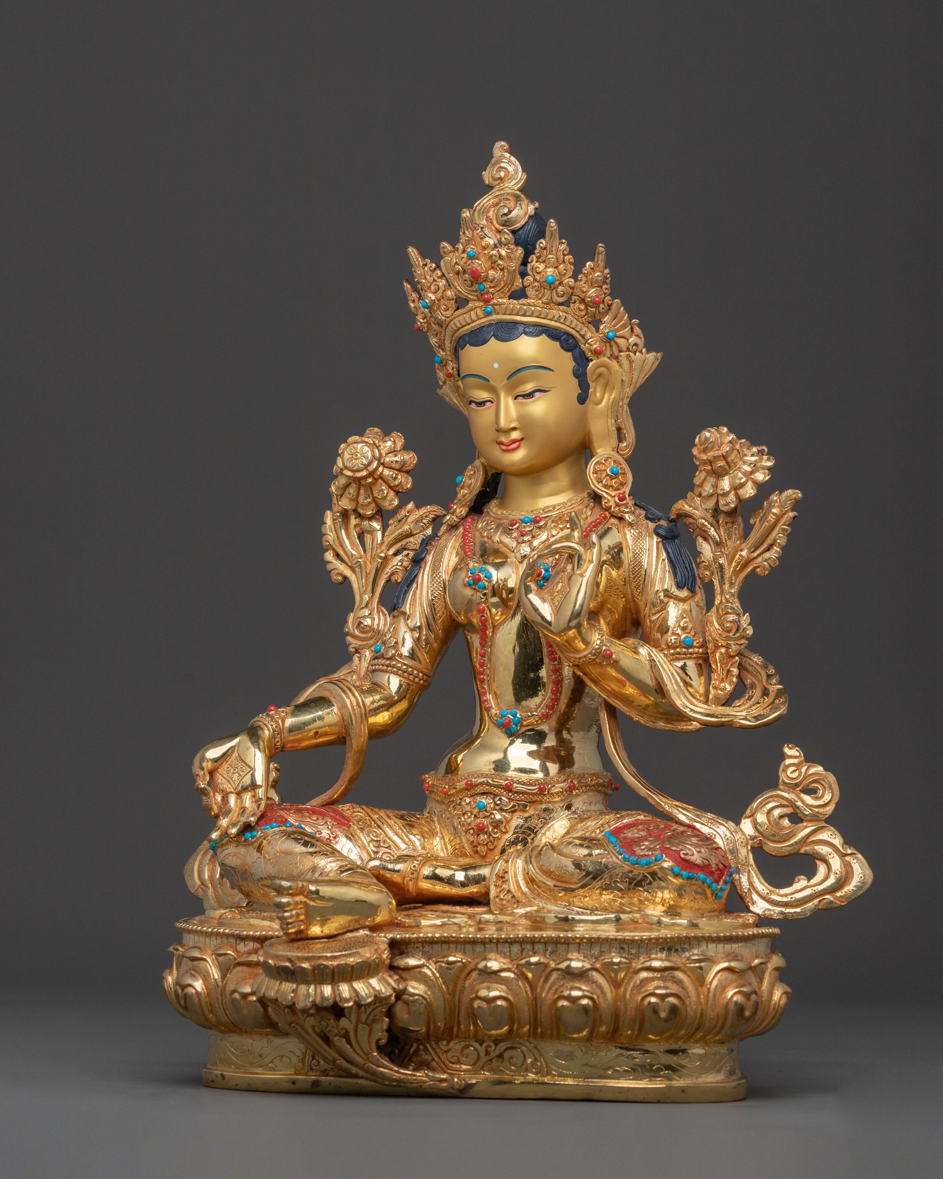 Green Tara Traditional Statue of Compassion