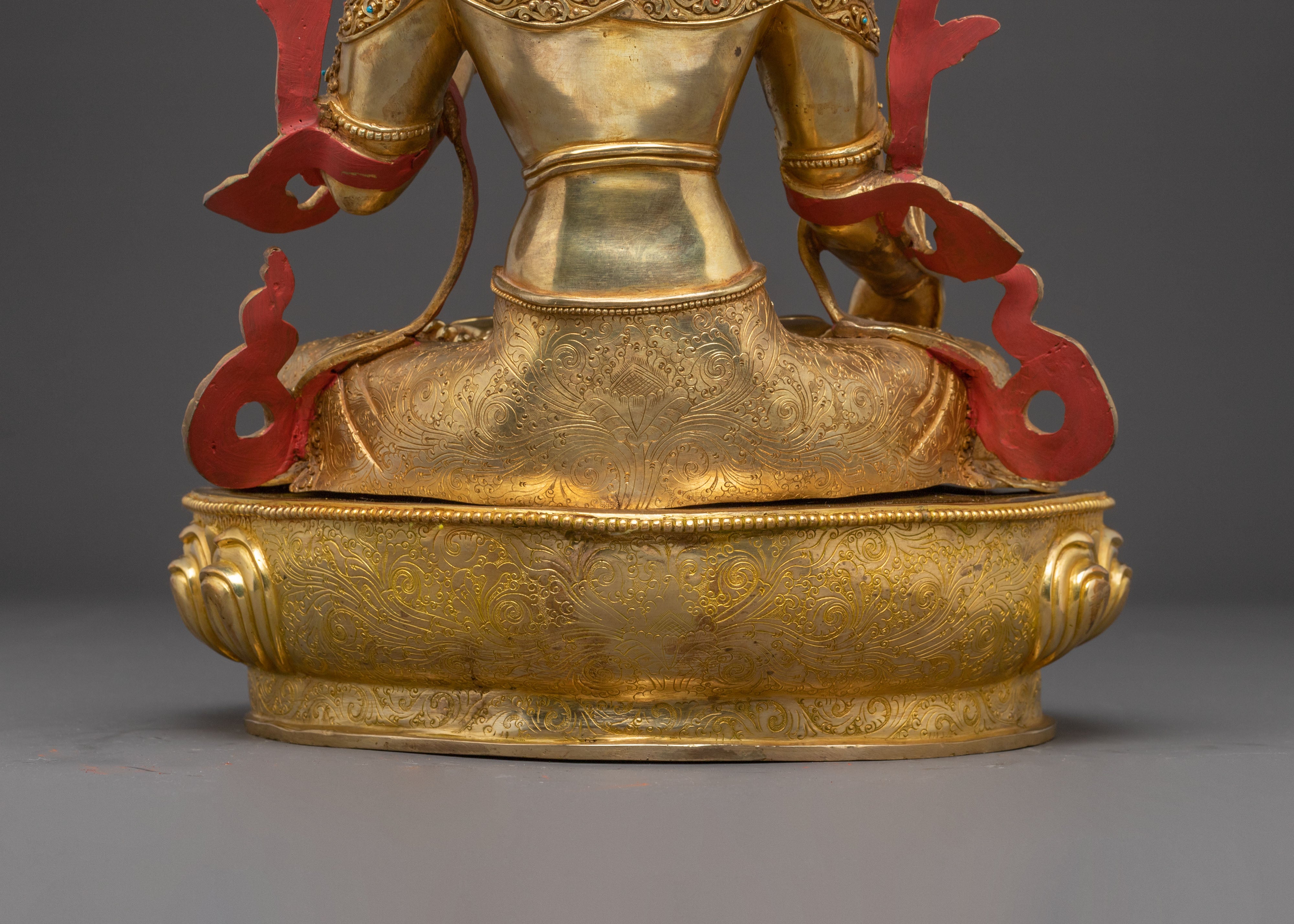 Handcrafted Statue of Seven-Eyed Goddess White Tara | Peaceful Feminine Deity