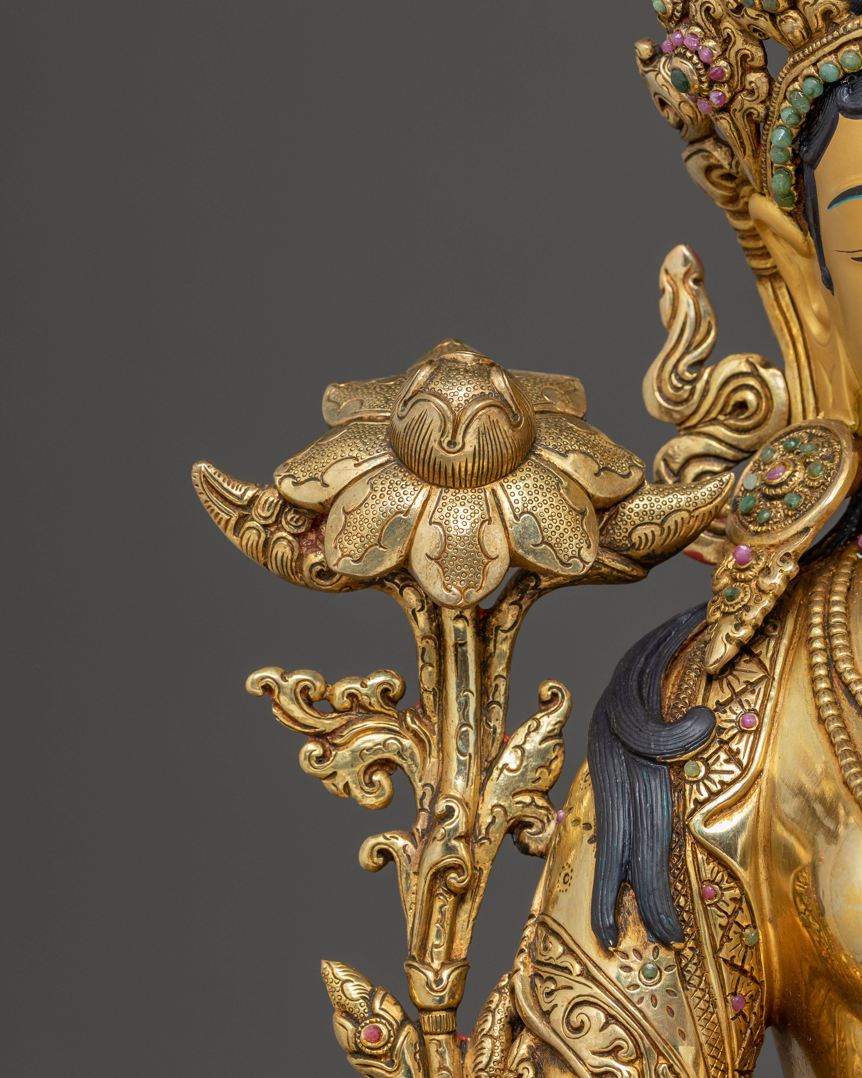 White Tara Statue: Deity of Long Life and Good Health