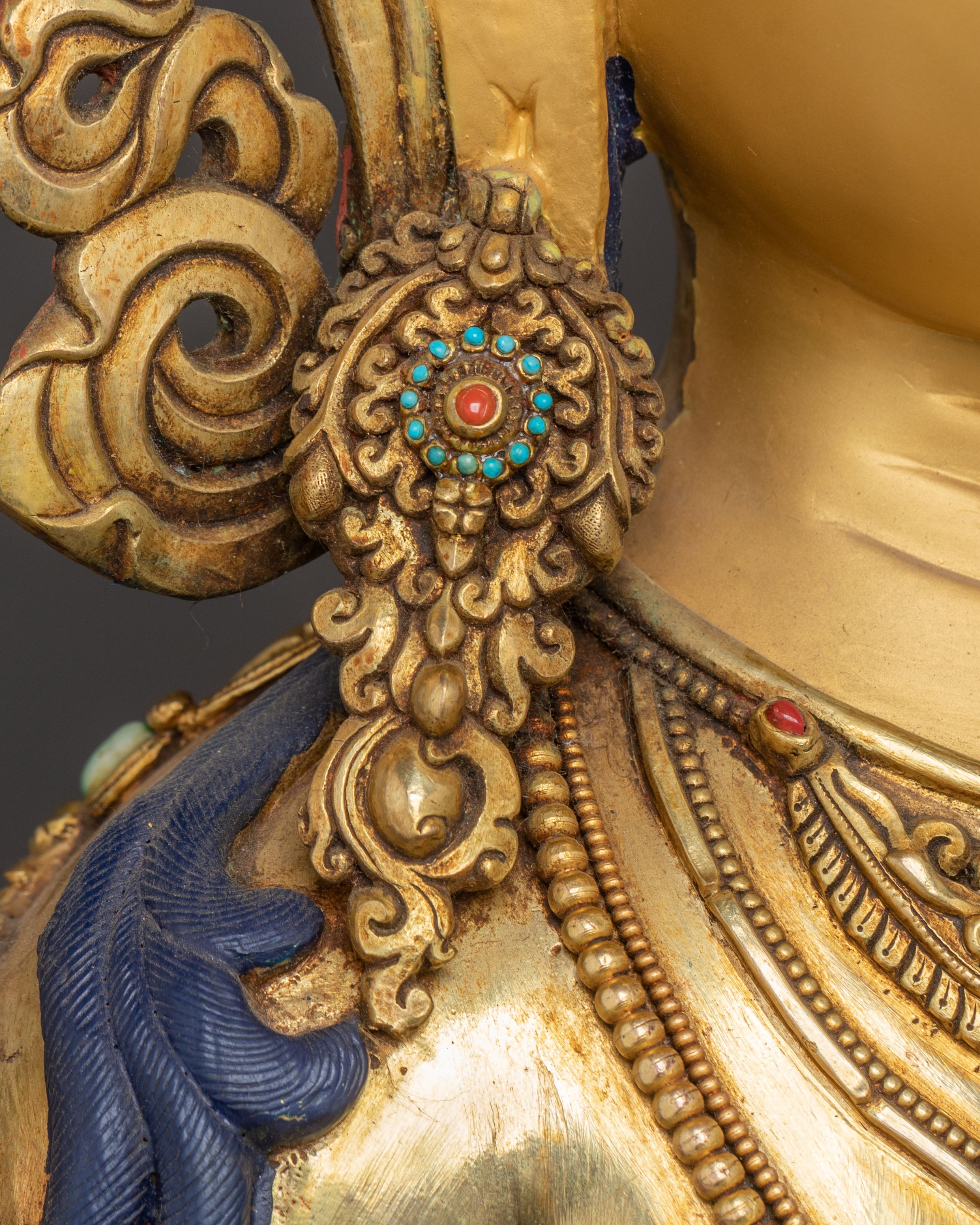 Amitayus Buddha Statue: 24K Gold Gilded | Symbol of Longevity