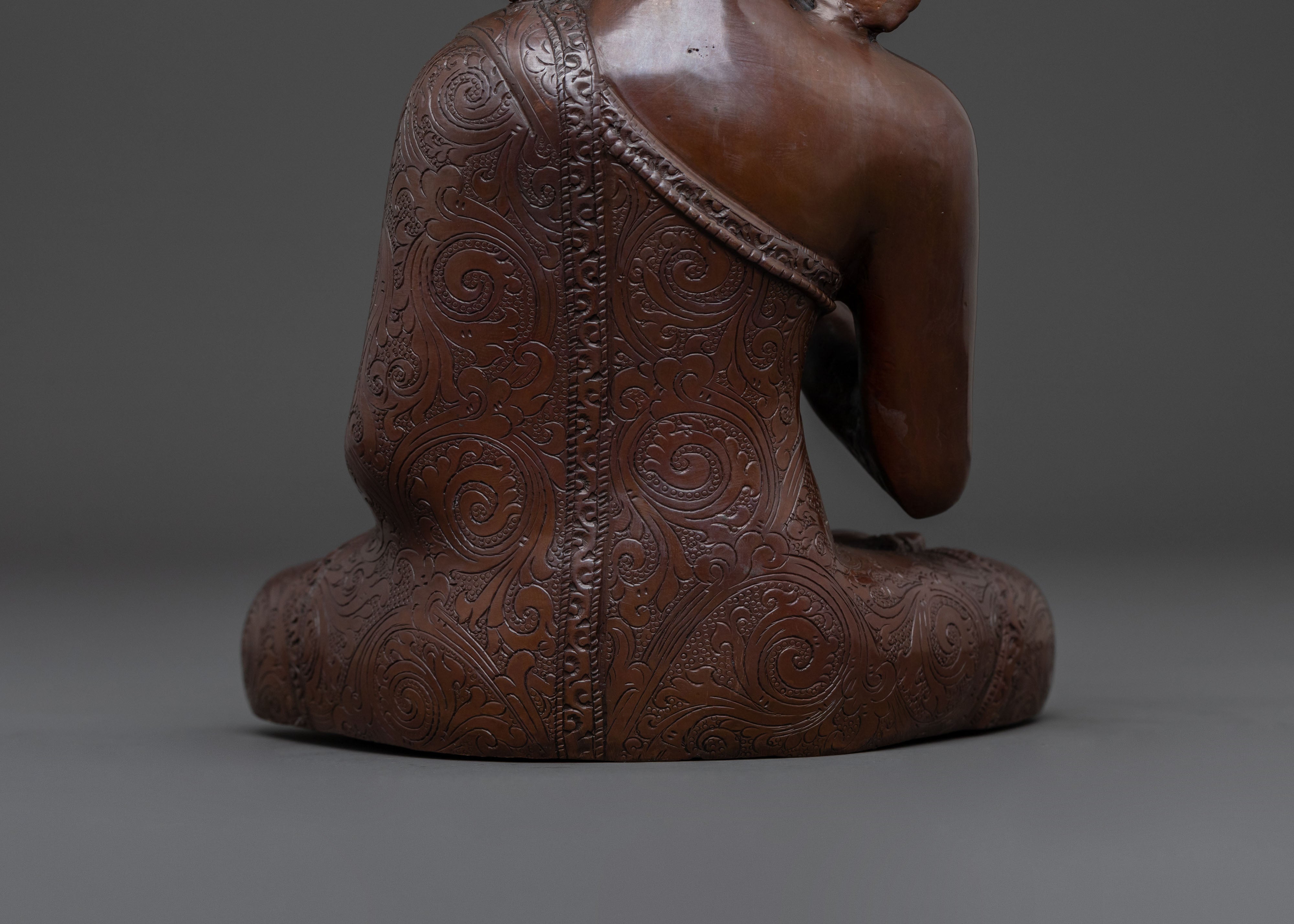 Amogasiddhi Divine Statue with Oxidized Copper Body