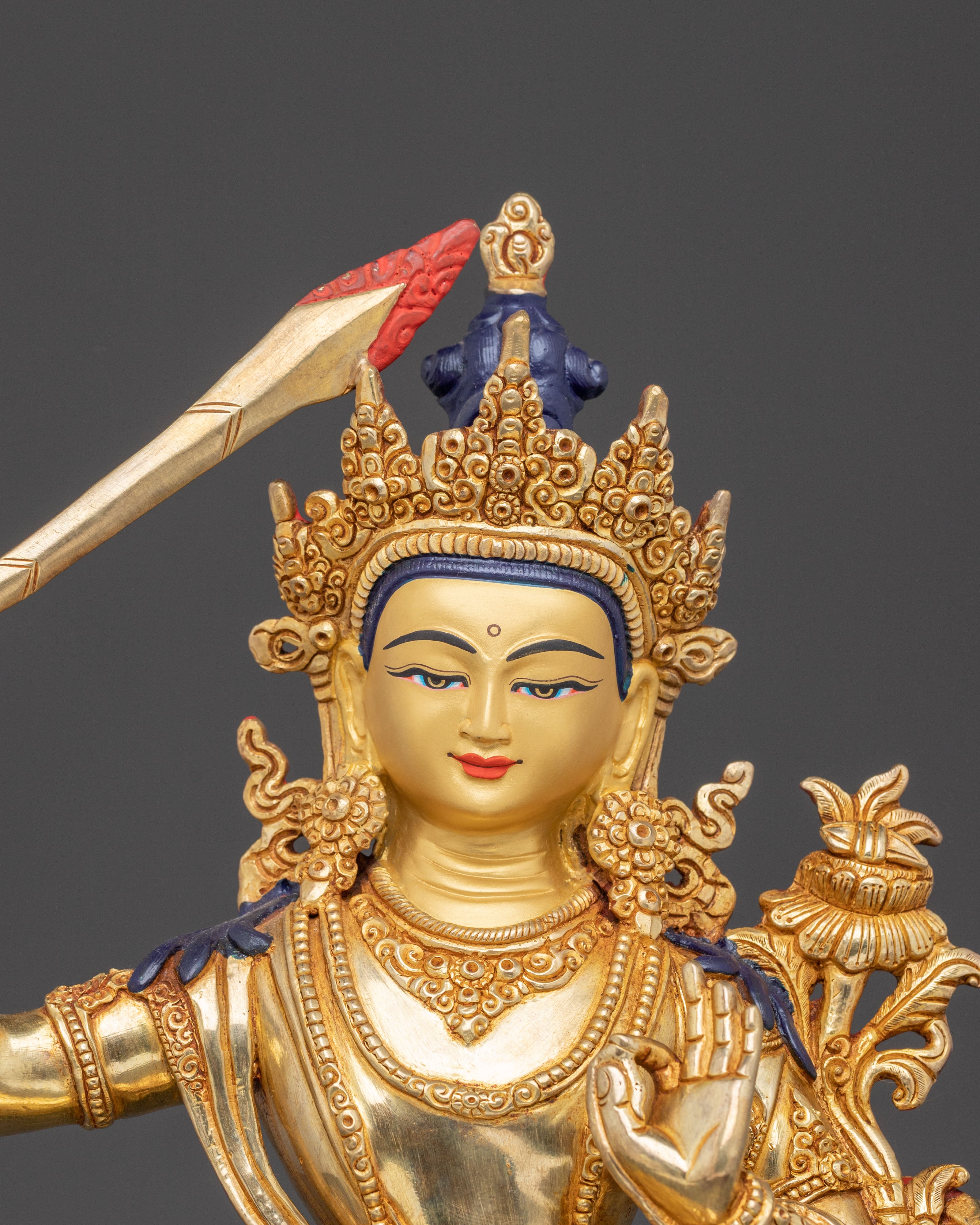 Golden Statue of Manjushri | Wisdom Bodhisattva