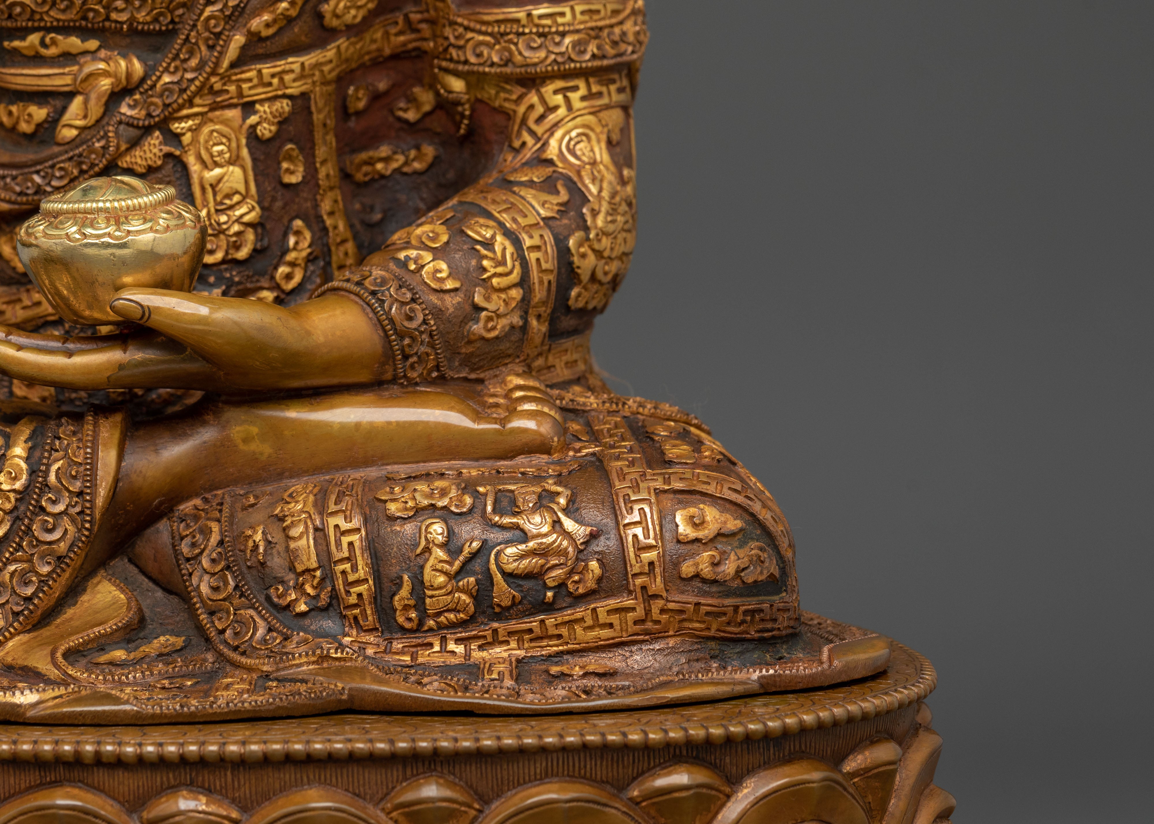 Hand-Carved Shakyamuni Buddha Figurine | Home Decor