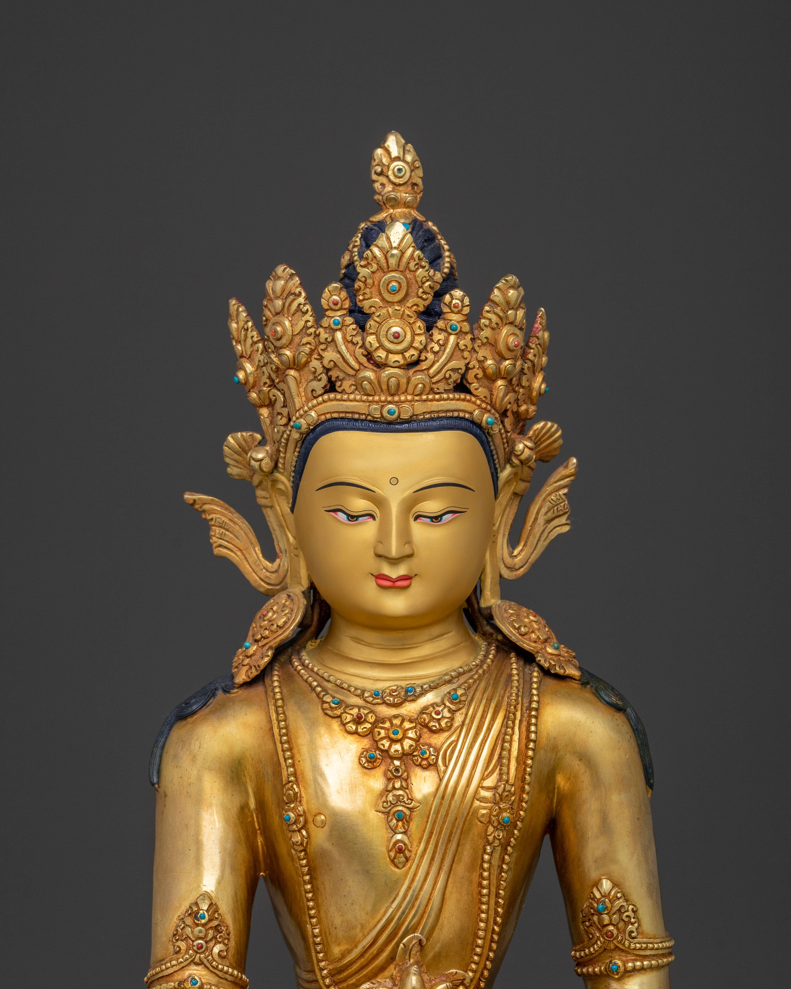 Crown Medicine Buddha Blessing Statue | Spiritual Healer