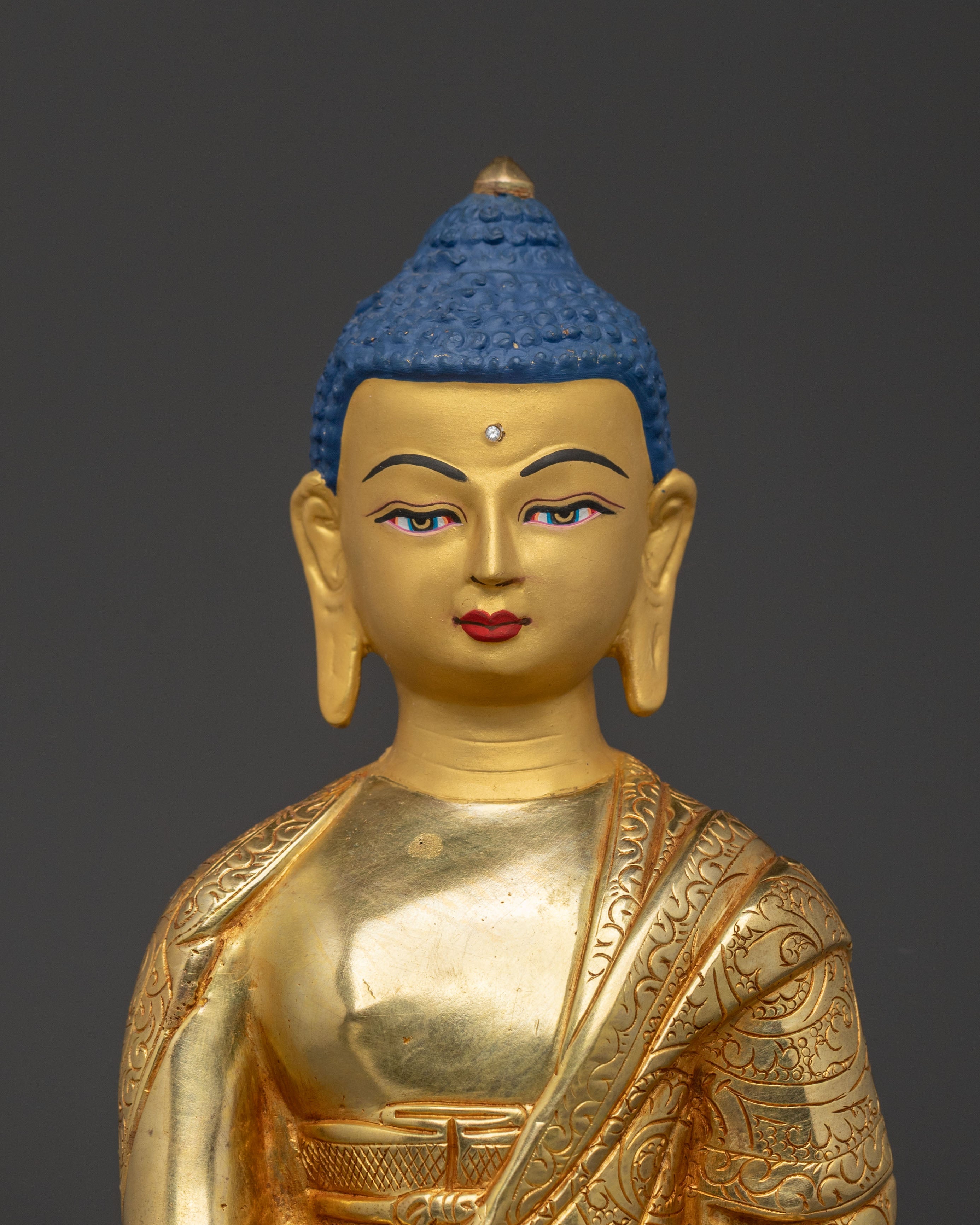 Amitabha Buddha 24K Gold Gilded Statue: Sacred Artistry