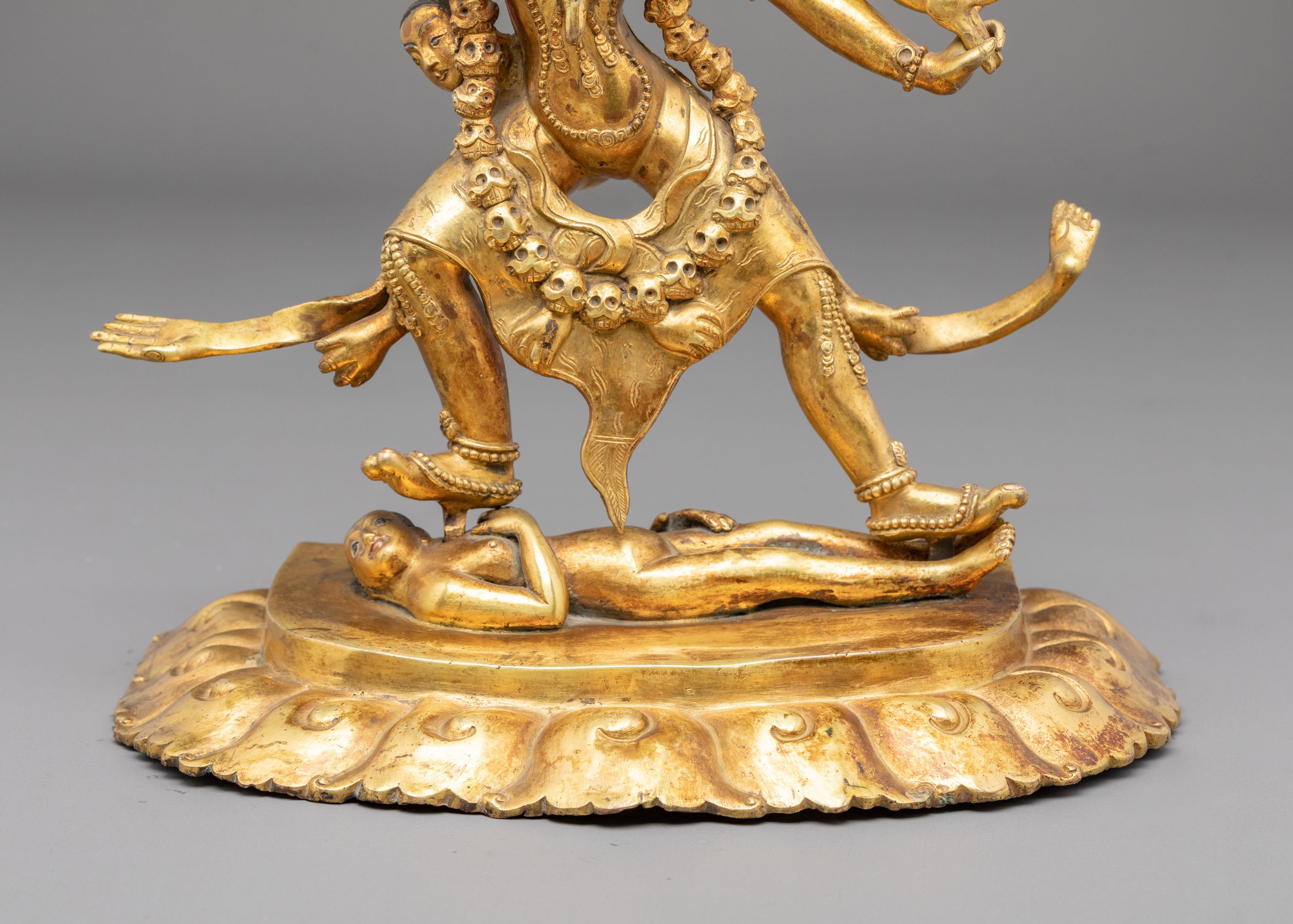 Ekajati Copper Sculpture - Hand-Gilded Masterpiece
