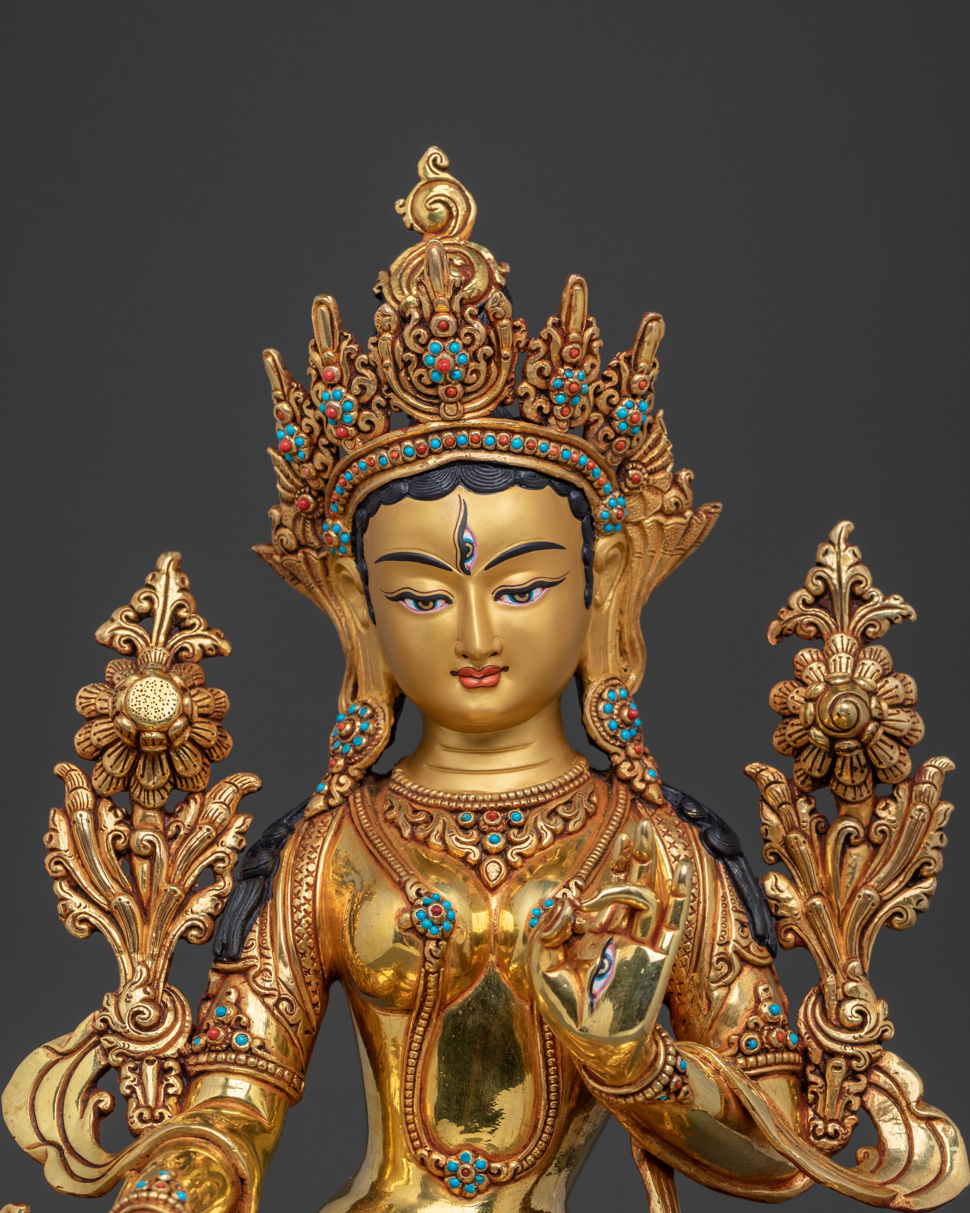 White Tara Buddhist Sculpture | Goddess of Longevity