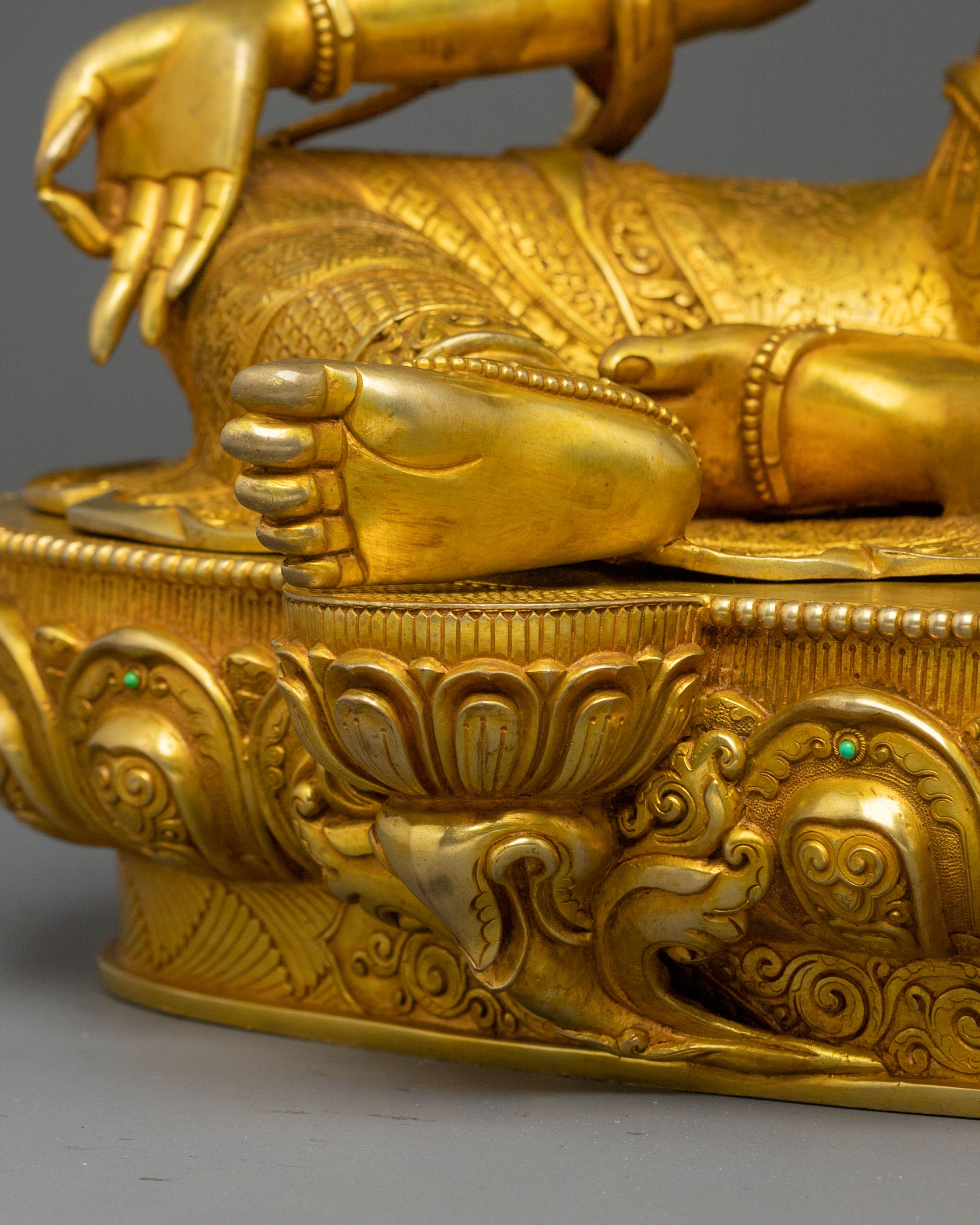 Guardian Green Tara Himalayan Statue | Sacred Meditation Altar Decor