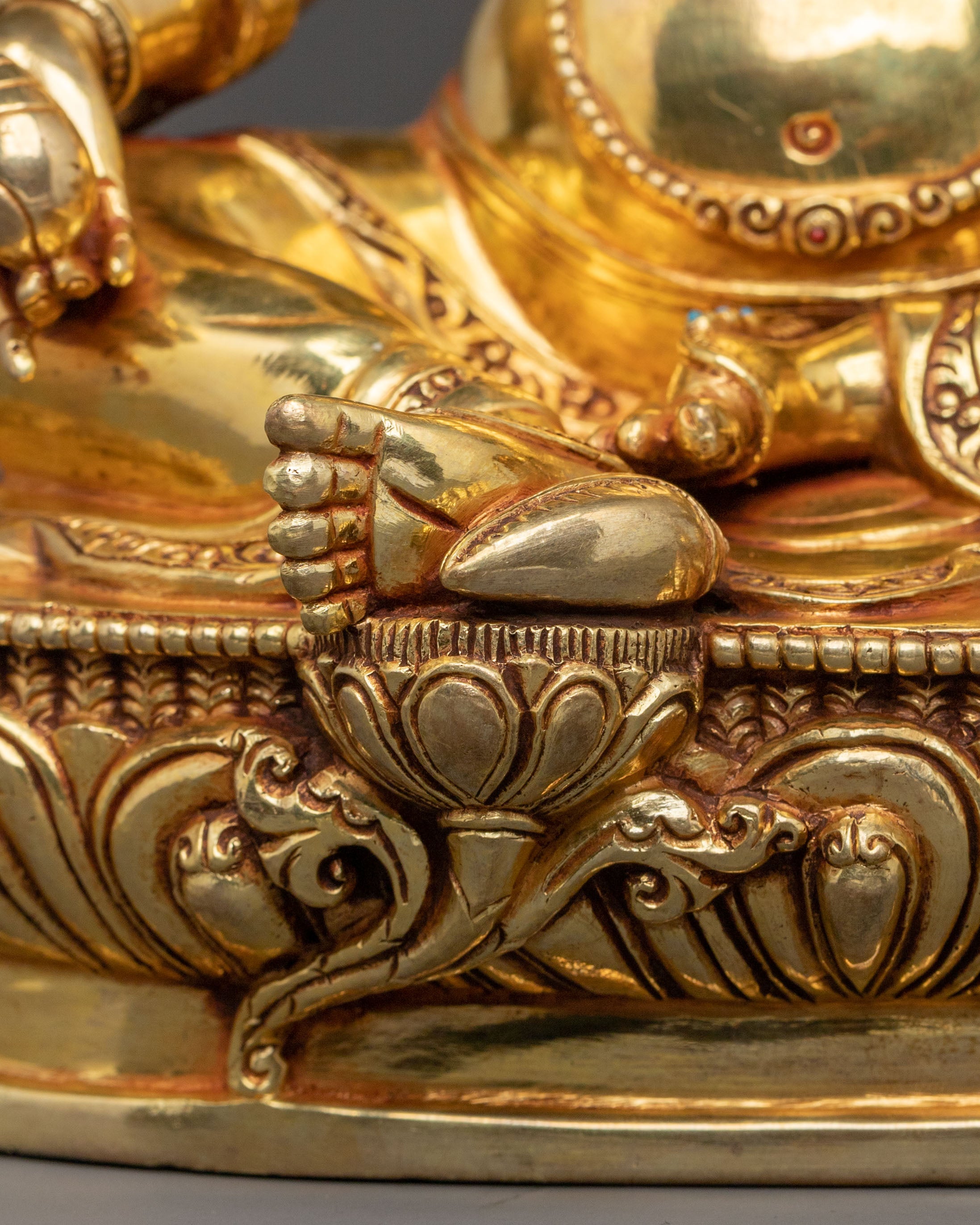Handcrafted Dzambhala Statue | Golden Figurine