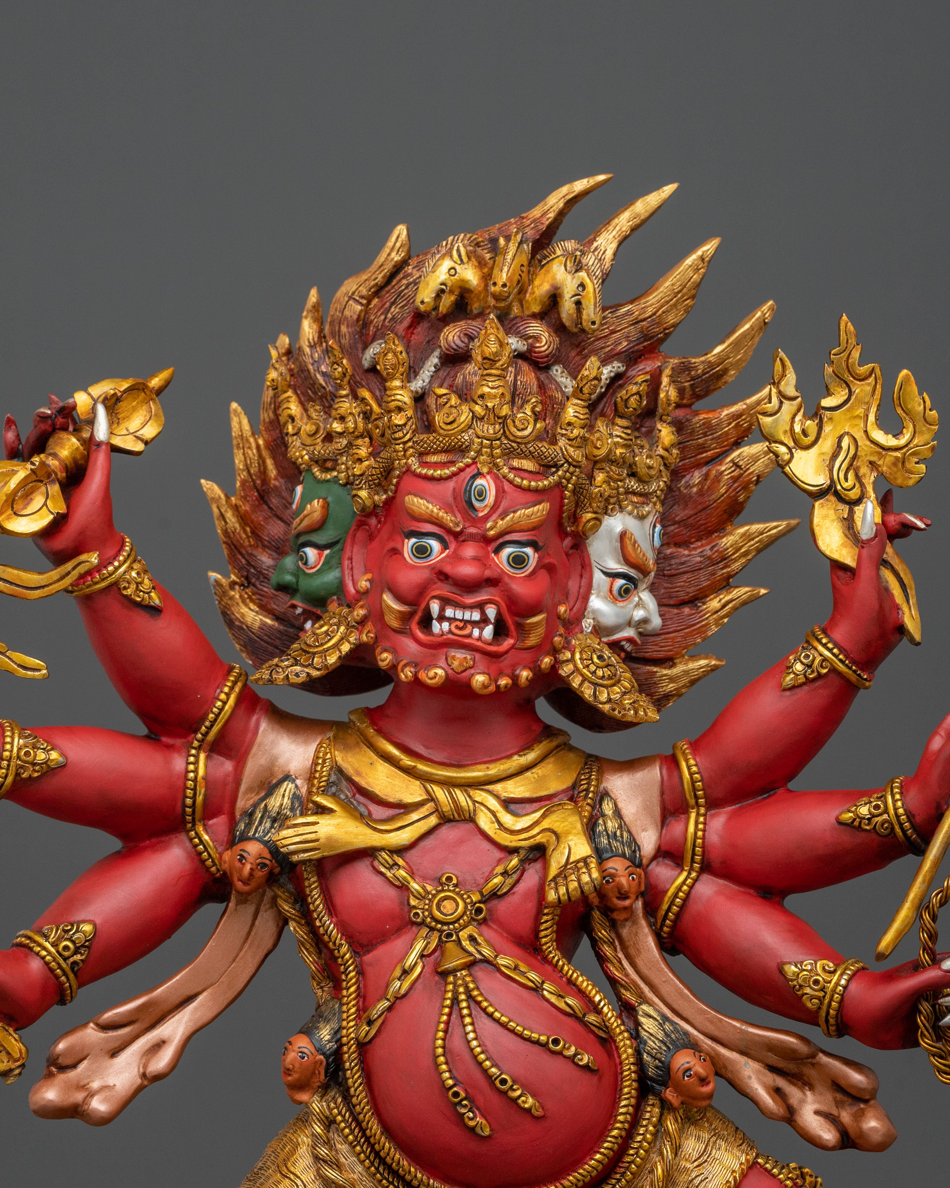Heyagriva Divine Figurine | 24K Gold Gilded Protector