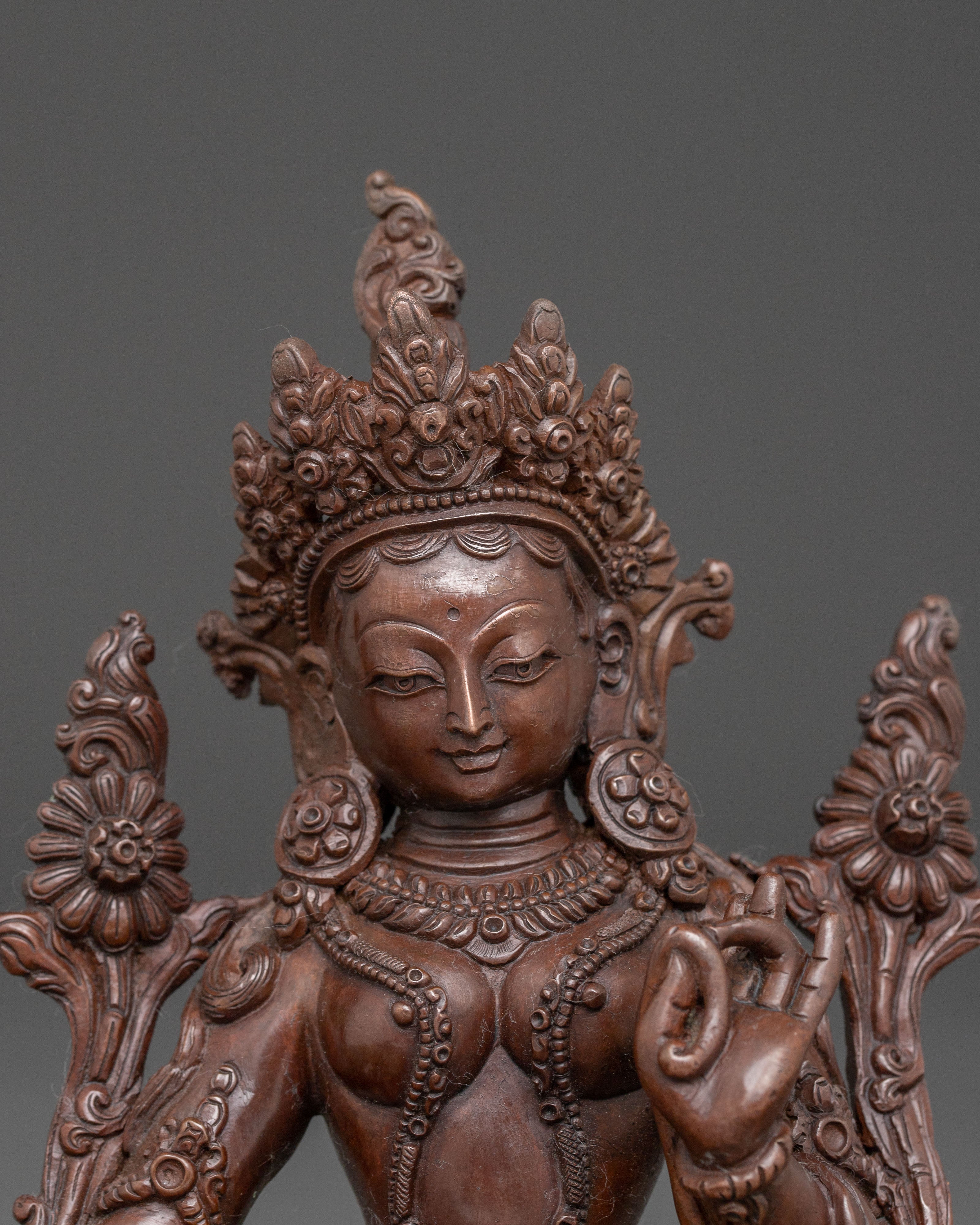Handmade Mother Shyama Tara Sacred Statue | Buddhist Female Deity