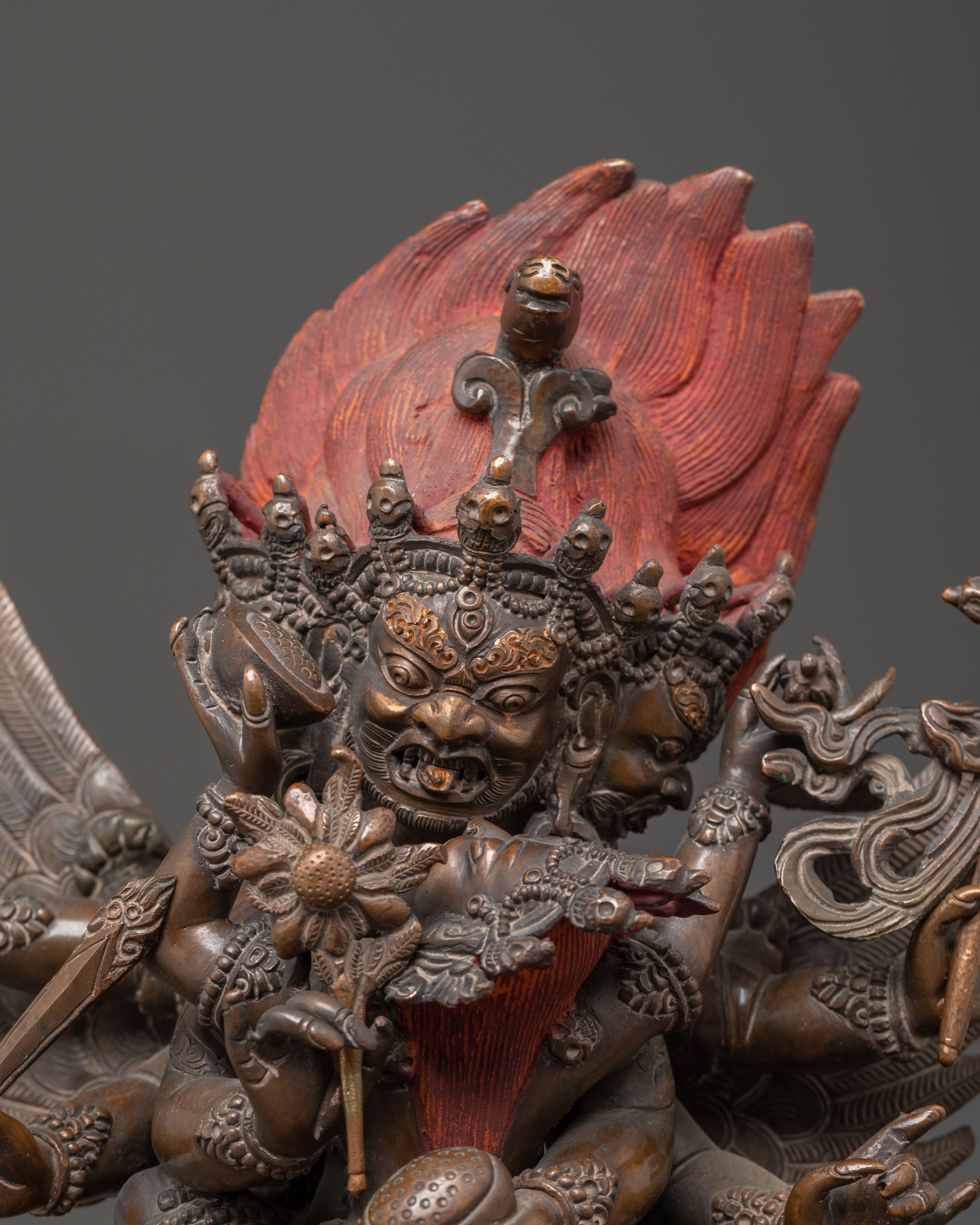 Handmade Hayagriva Oxidized Copper Statue | Fierce Tantric Deity