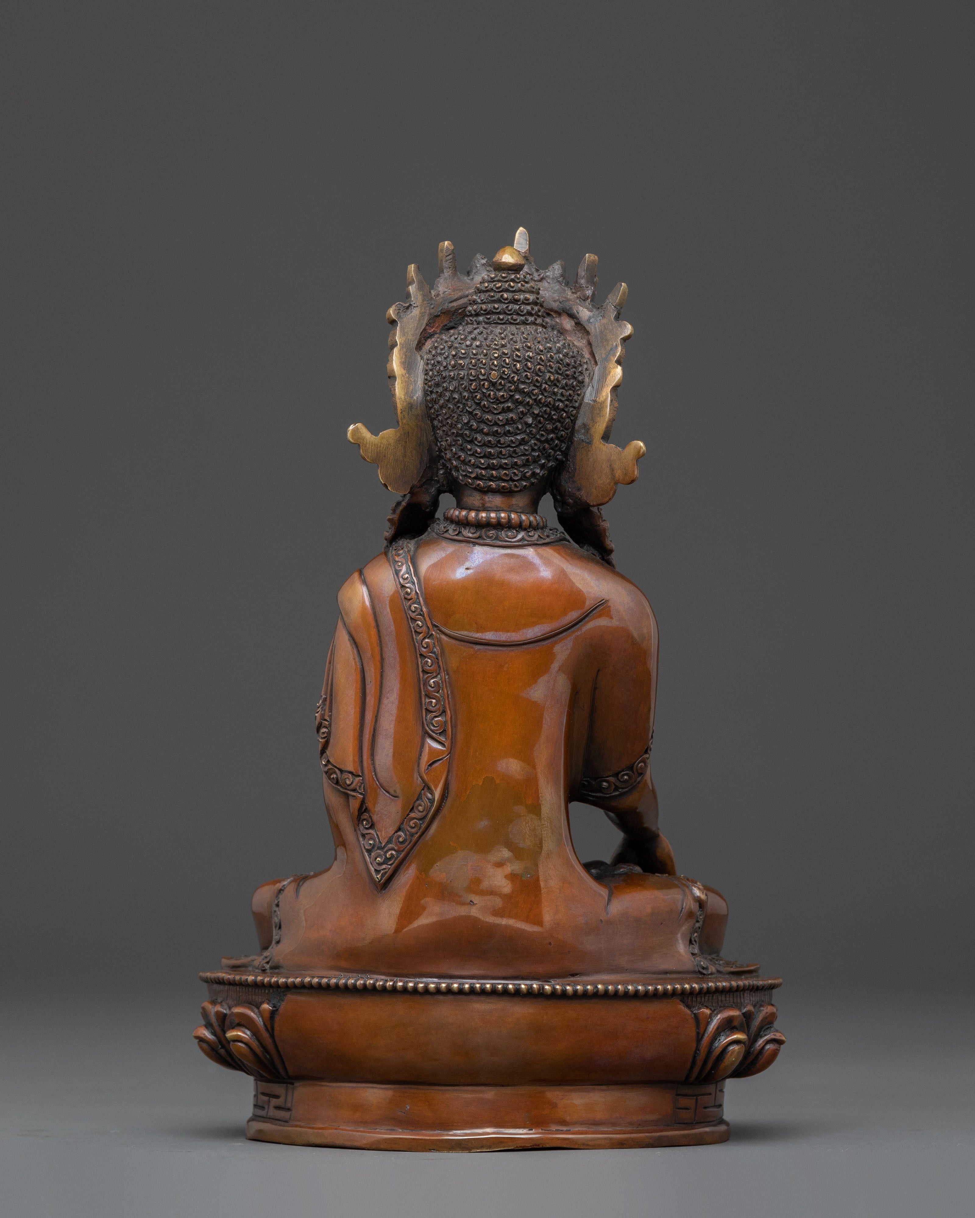 Crown Shakyamuni Buddha Statue | Meditational Decor