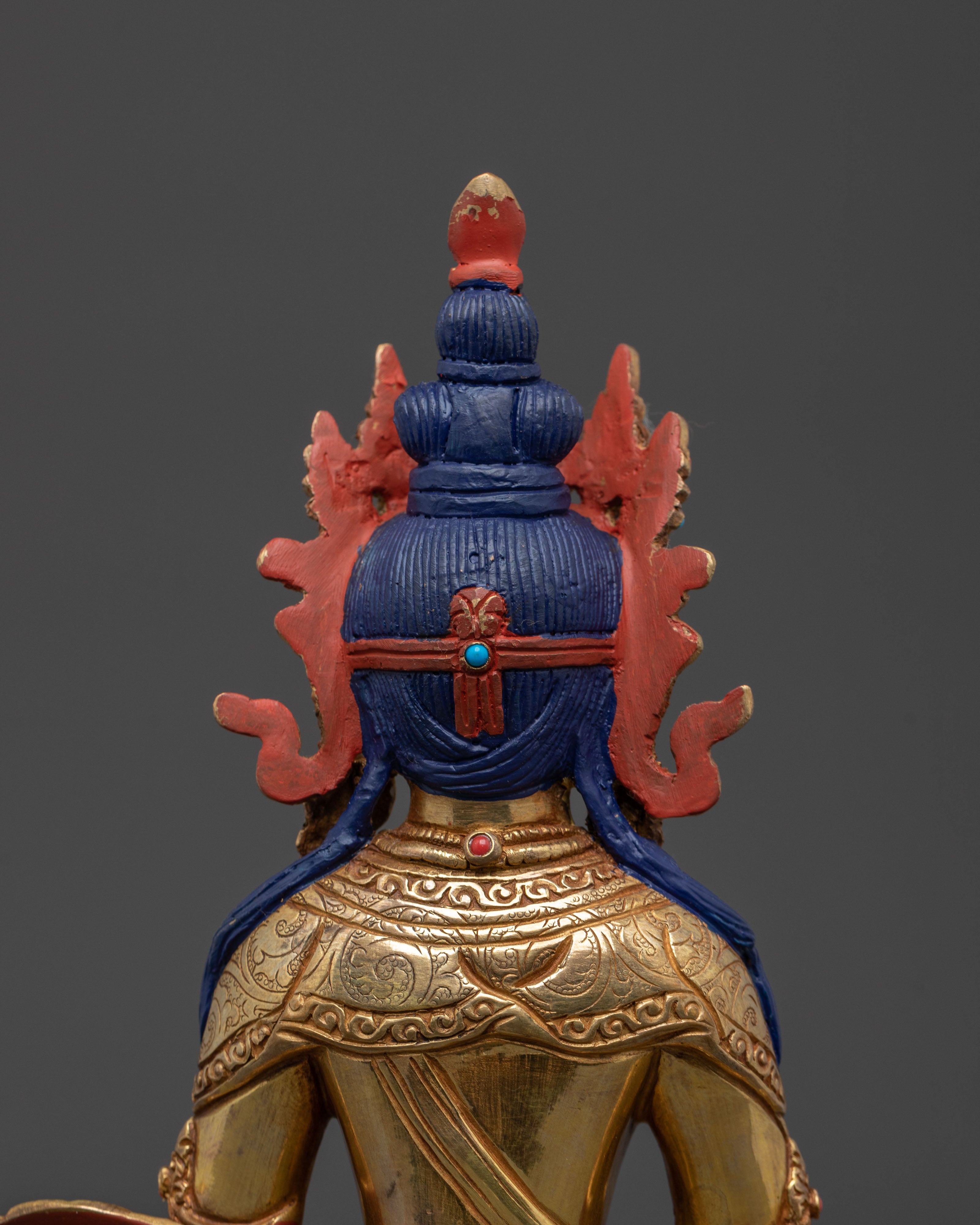 Handcrafted Amitayus Statue: Buddhist Home Decor