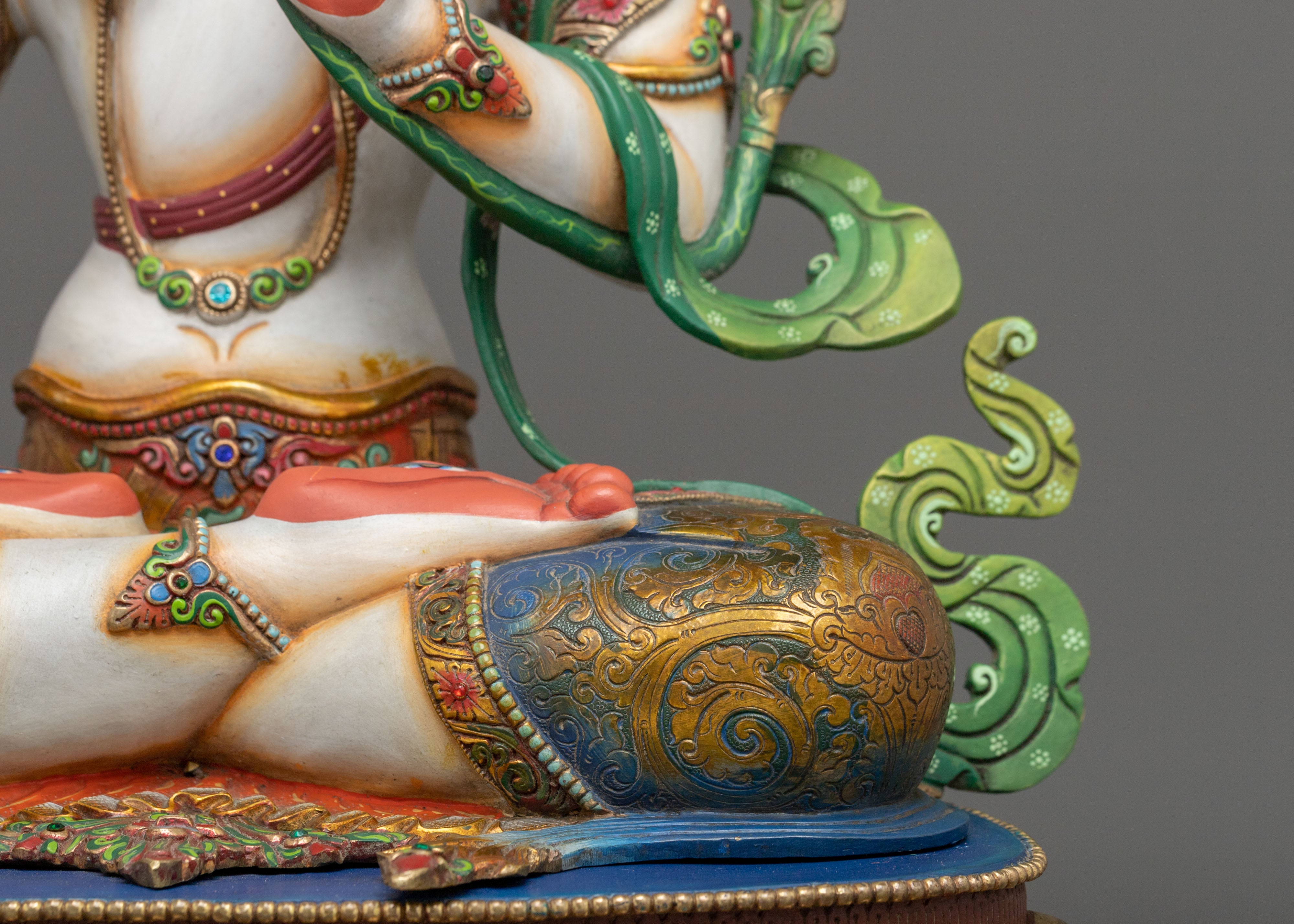 White Tara Compassion Goddess Sculpture | Buddhist Decor