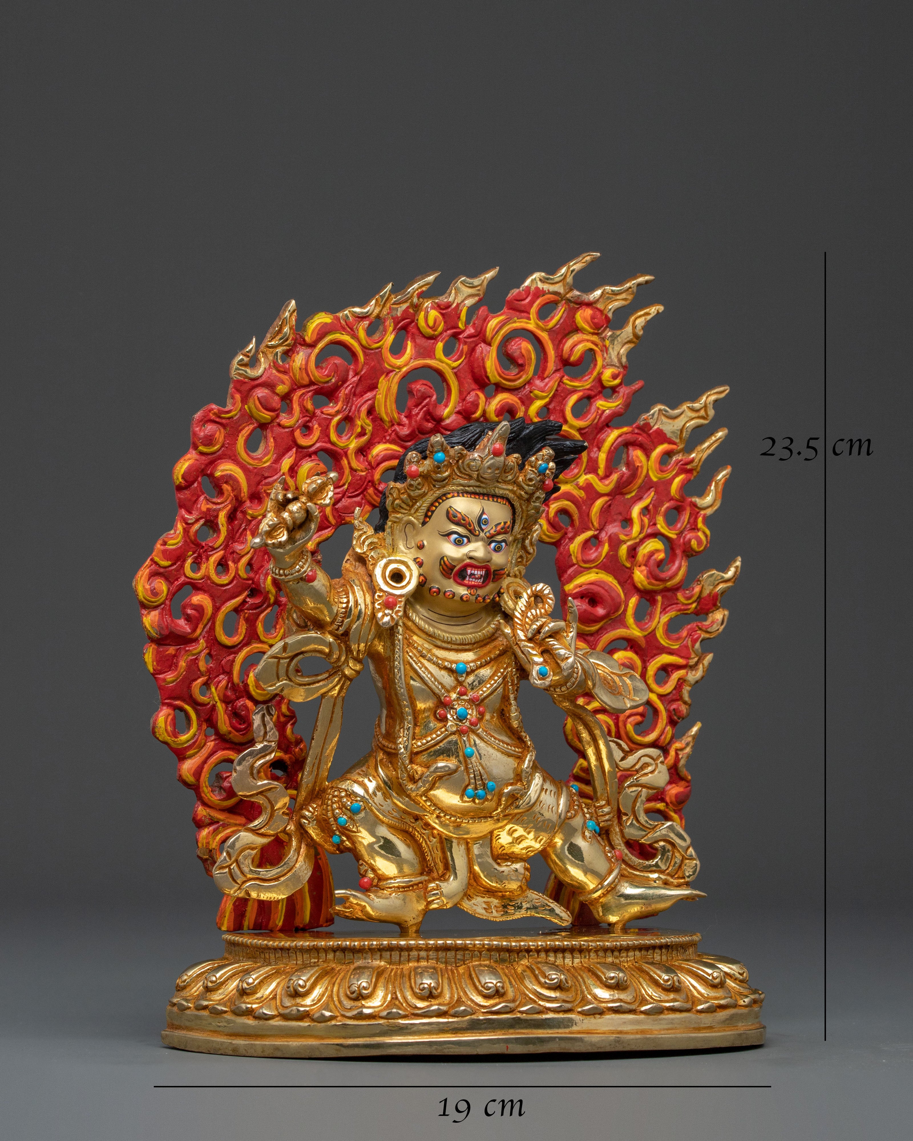 Protector Figure: Vajrapani 24k Gold Gilded Statue