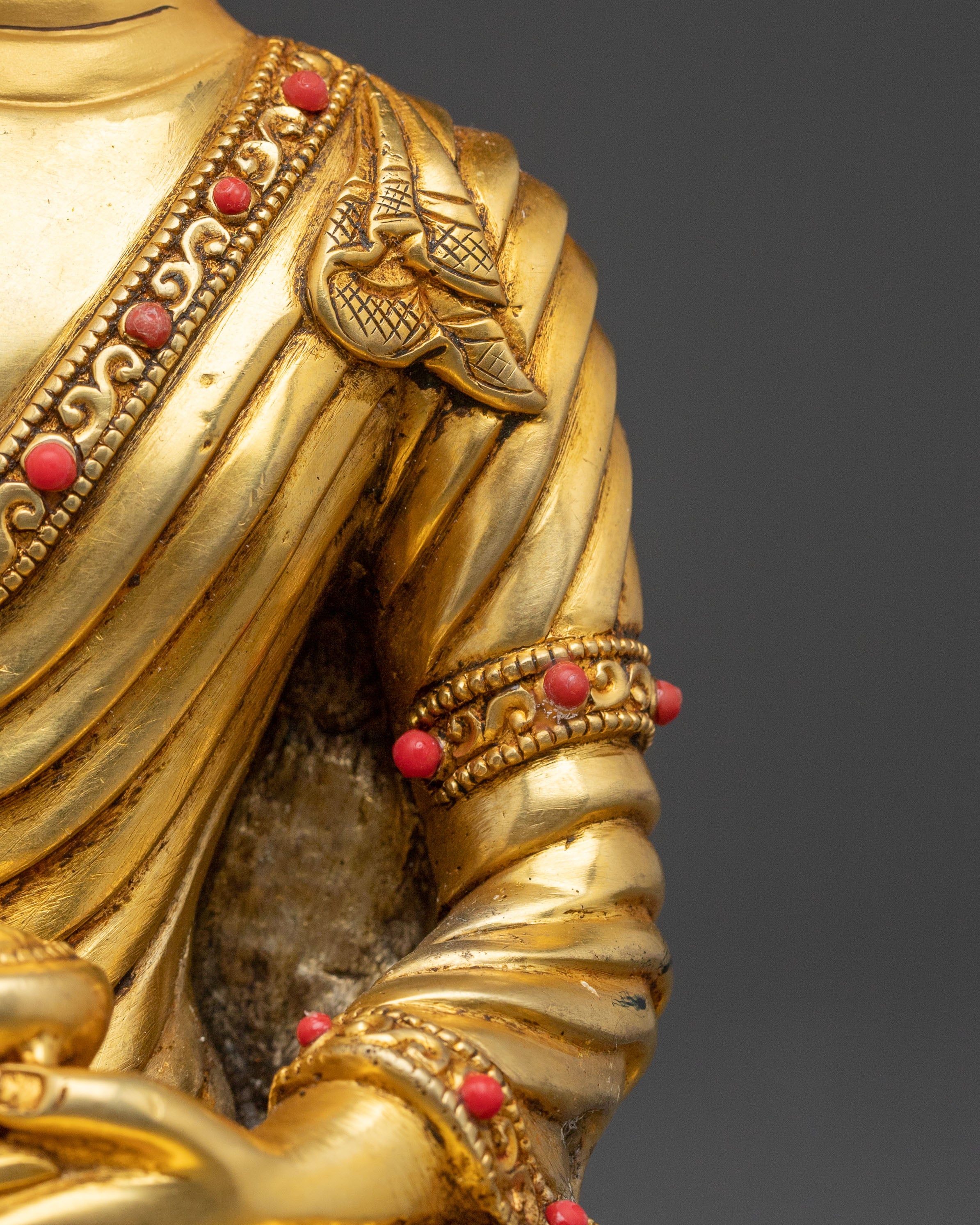 Amitabha Buddha 24K Gold Gilded Sacred Statue