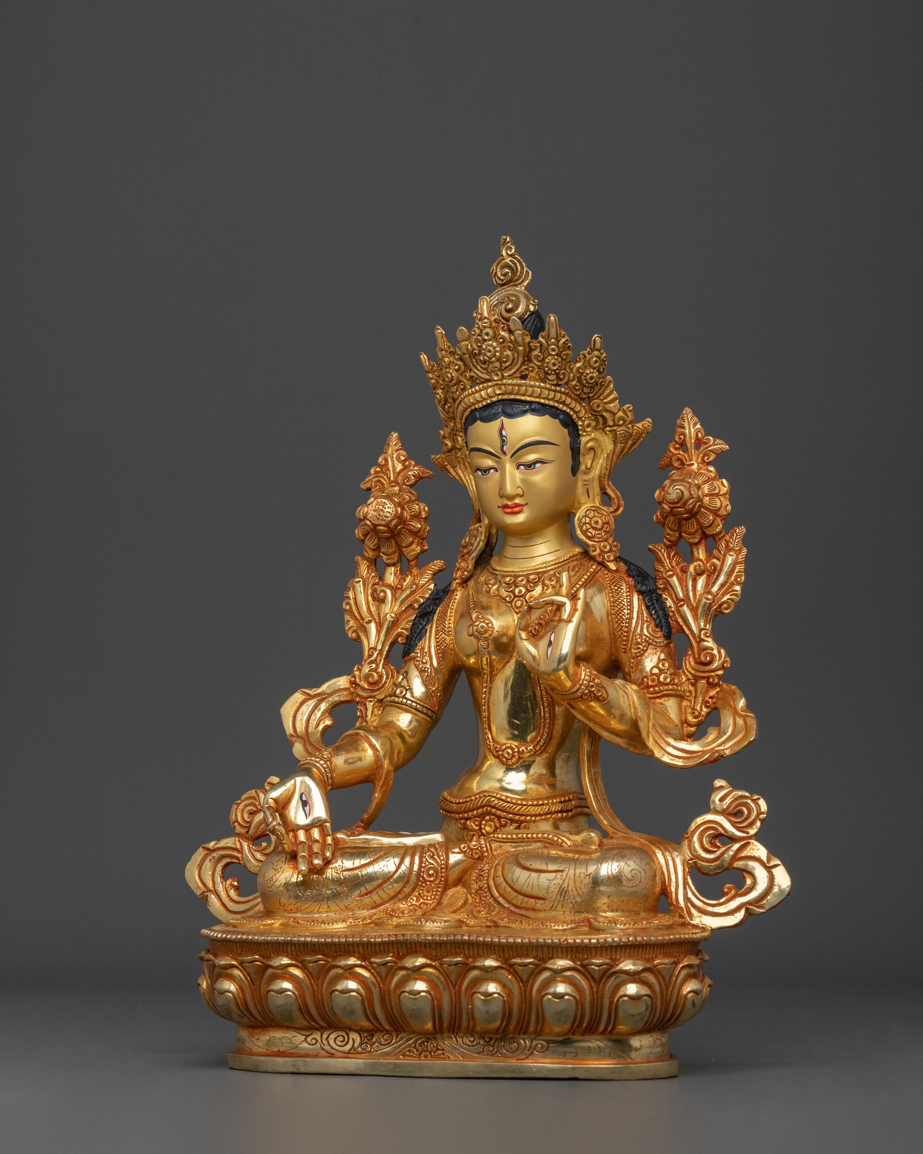 Tibetan White Tara Handmade Statue |  Goddess of Compassion