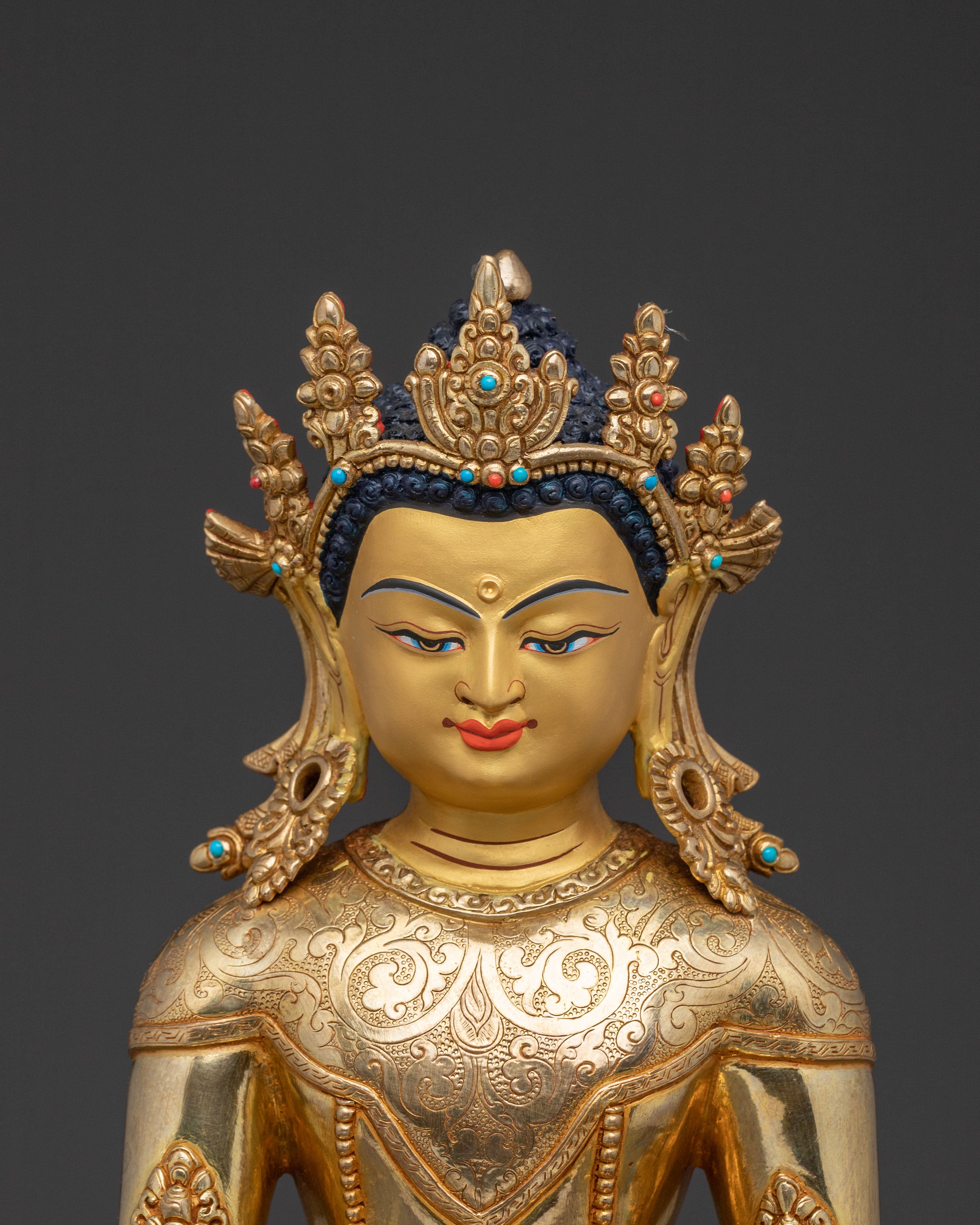 Crown Shakyamuni Buddha Statue:  Sage of the Shakyas