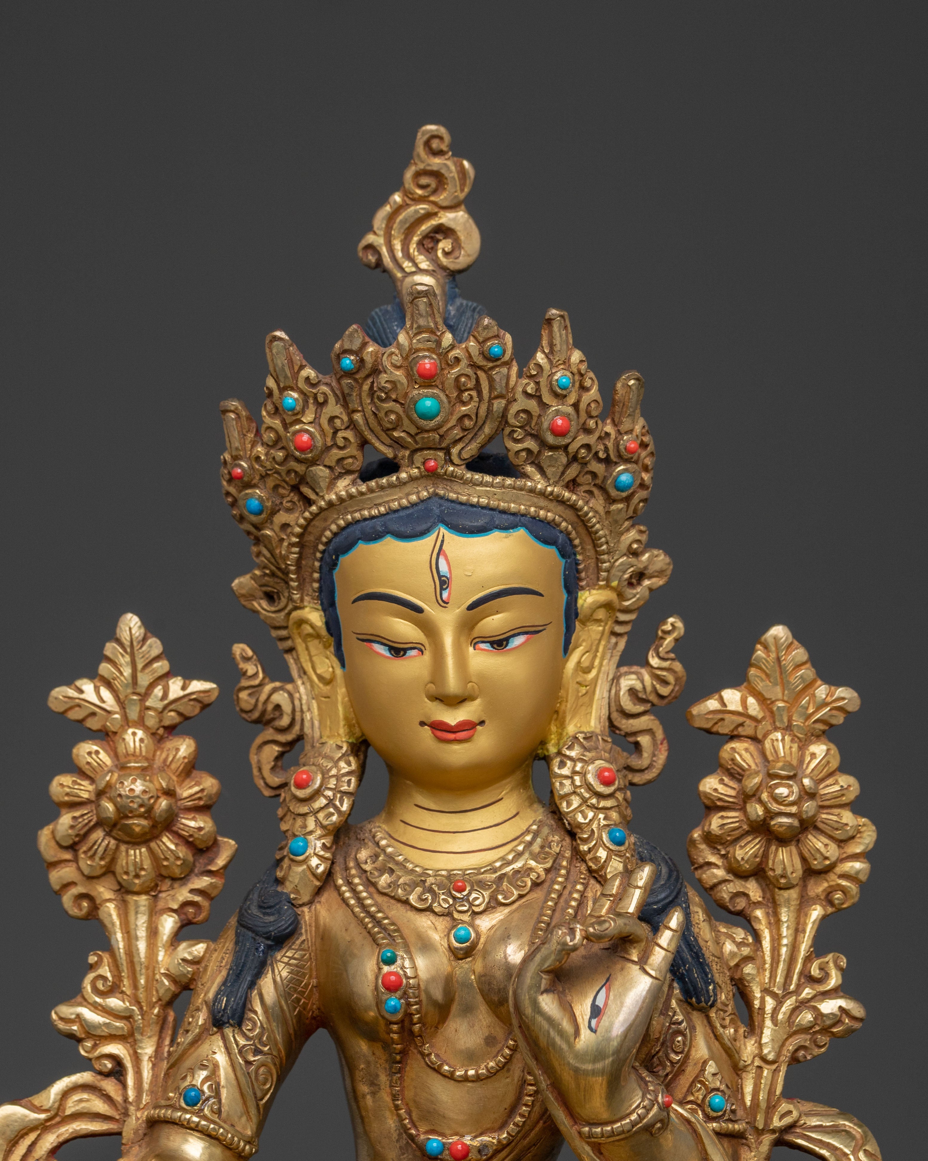Handcrafted White Tara Statue | Spiritual Figurine