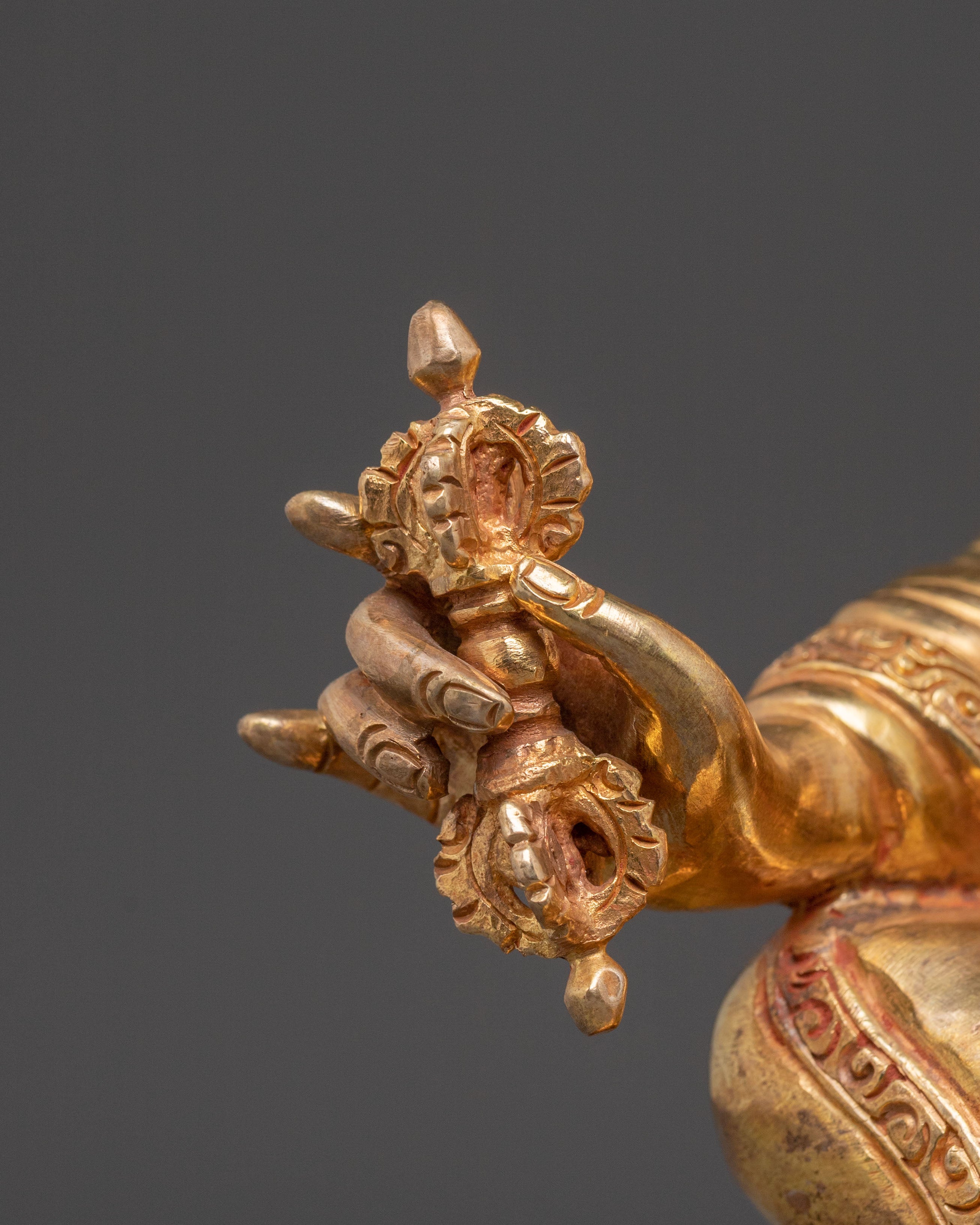 Guru Rinpoche Statue | 24K Gold Gilded Figure