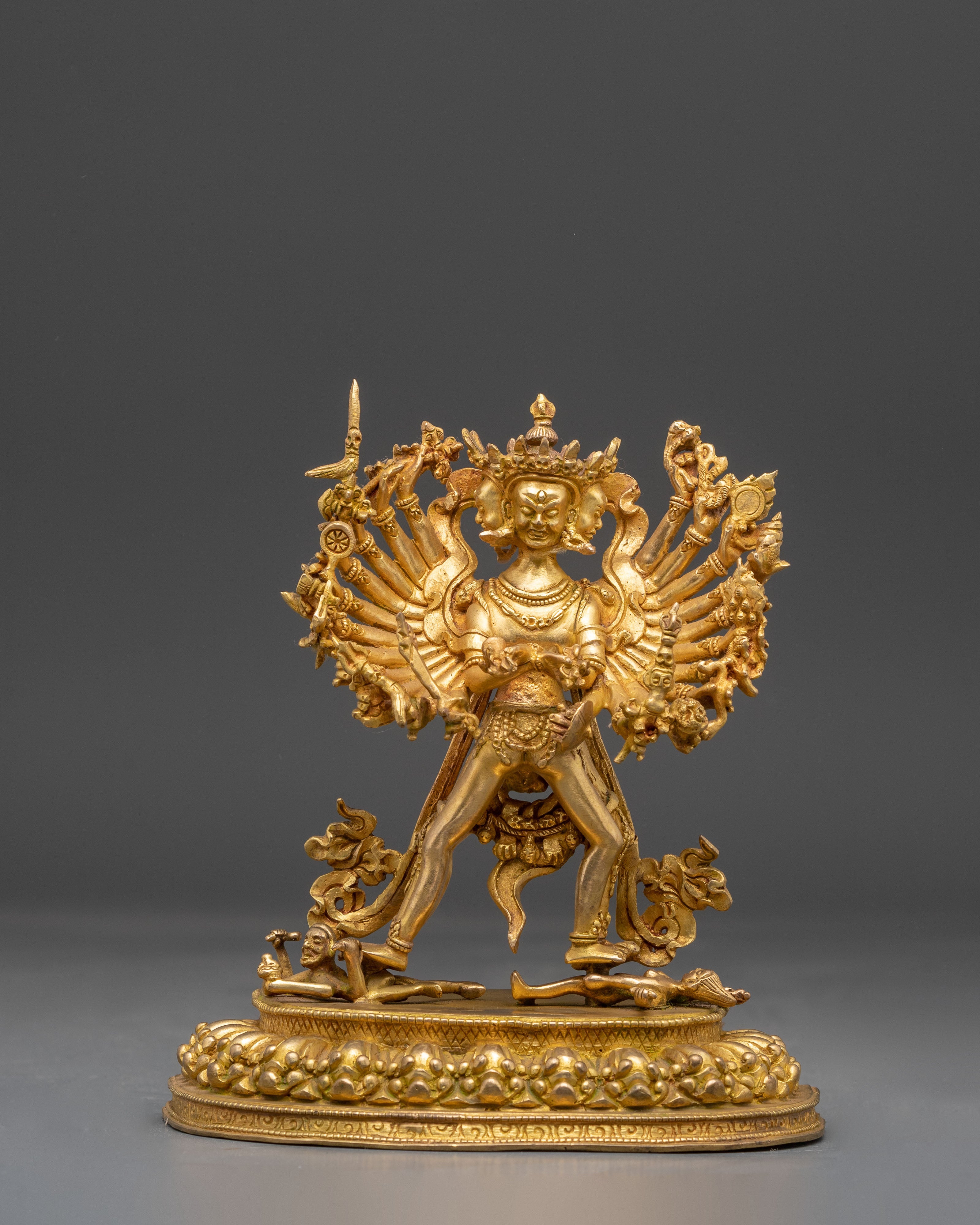 Chakrasamvara Statue: Wheel of Supreme Bliss | 24K Gold Gilded Copper