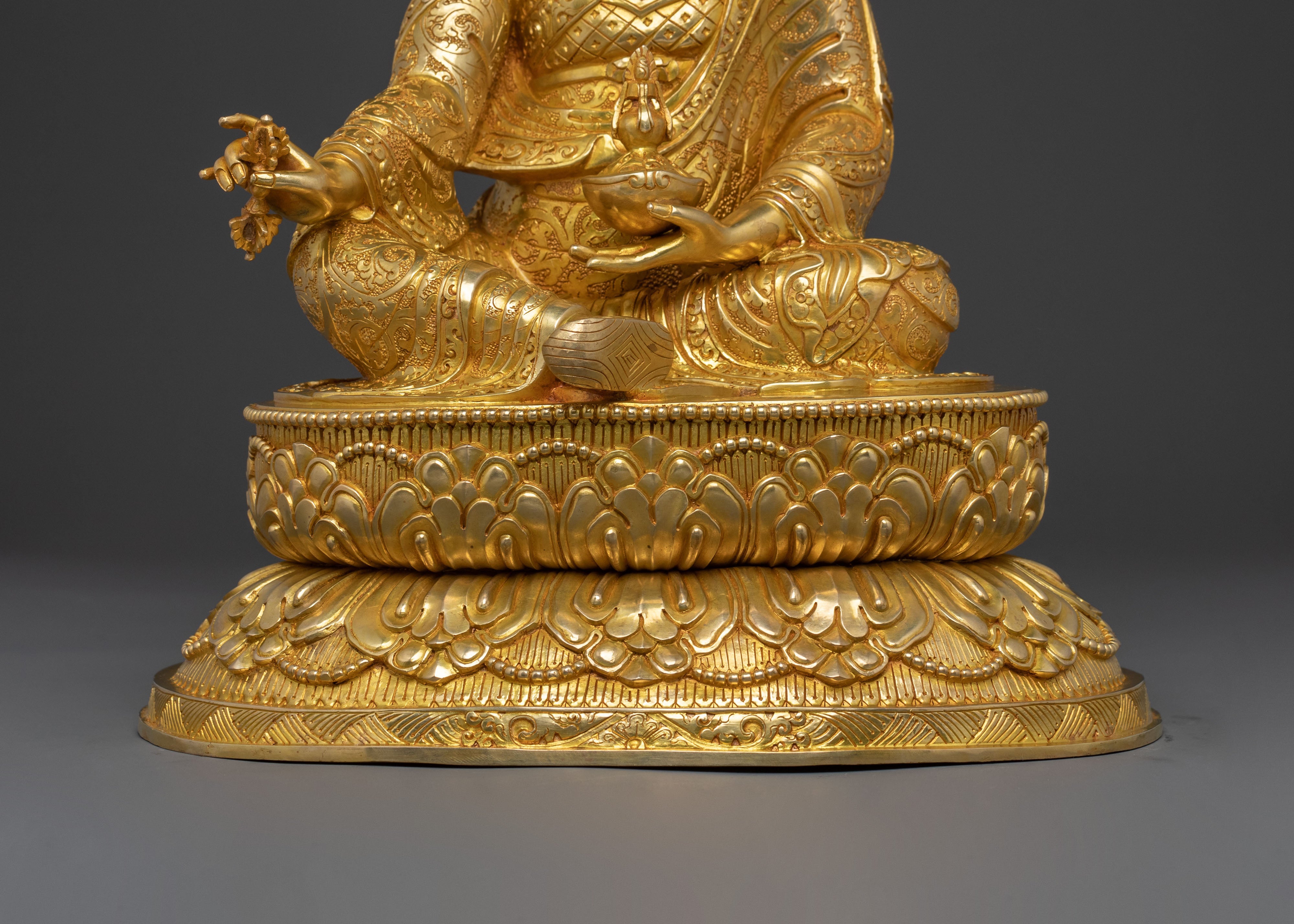 Precious Master: Guru Rinpoche Golden Sculpture